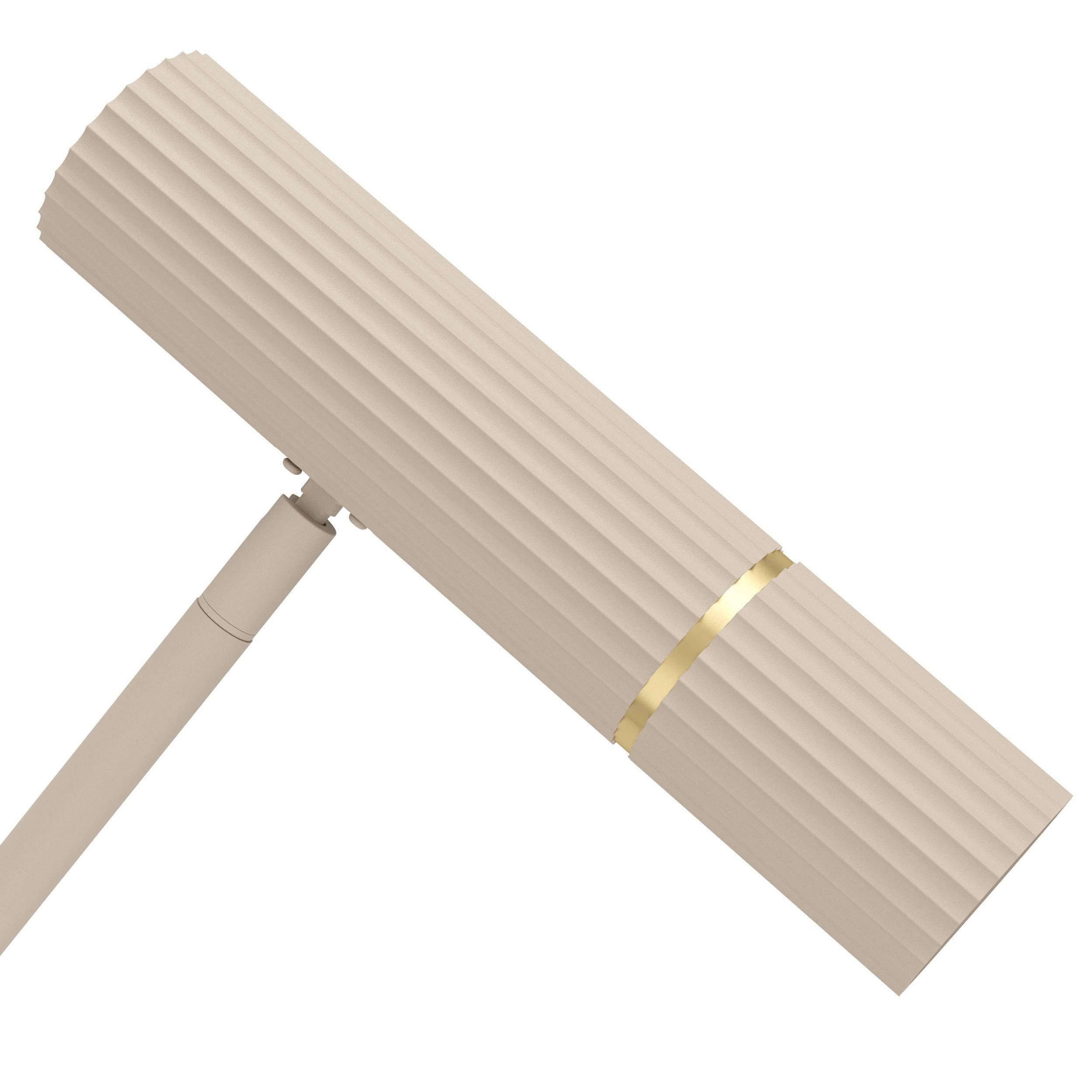 EGLO Stehlampe Caminia LED Stehlampe, sandfarben und gold, GU10, Eck Standleuchte, Ein-/Ausschalter, LED fest integriert, Stehleuchte - L40,5 x B27 x H158,5 cm  – Bild 4 von 5