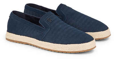 Tommy Hilfiger TH ESAPDRILLE CLASSIC SUEDE Espadrille Slipper, Loafer, Strandschuh, Sommerschuh mit Bastbezug an der Sohle