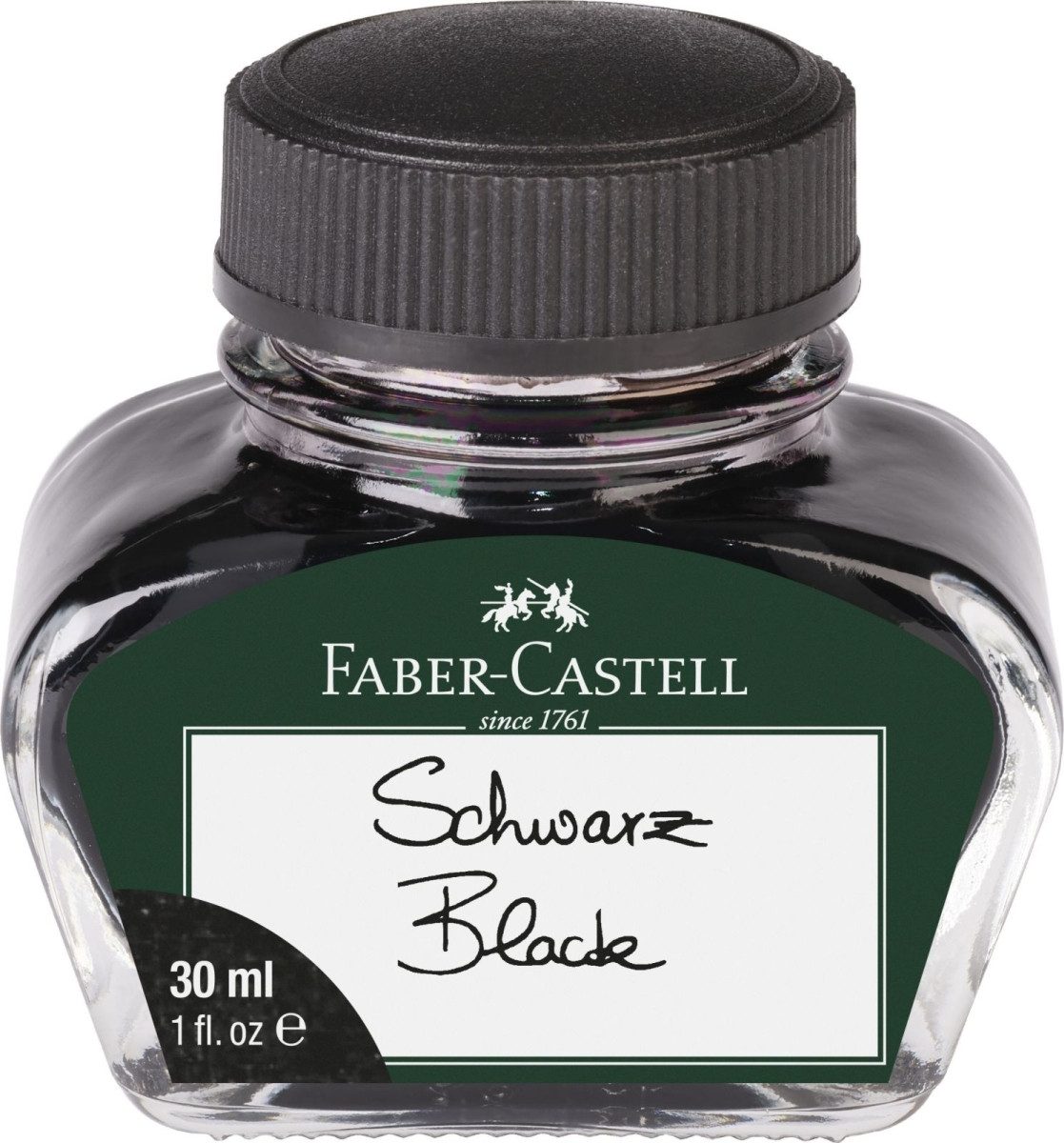 Faber-Castell Füllhalter Füllhaltertinte Glas 30 ml schwarz (6 Stück)