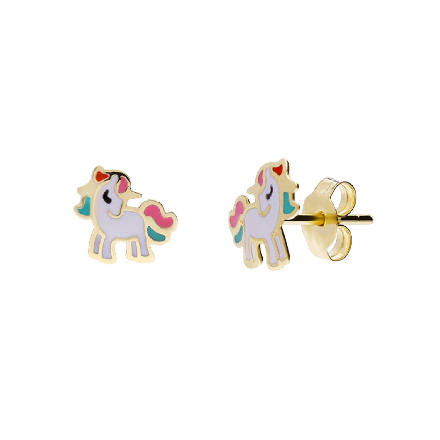 LUCARDI Paar Ohrstecker Ohrring - 585 Gold - Gold - Kinder