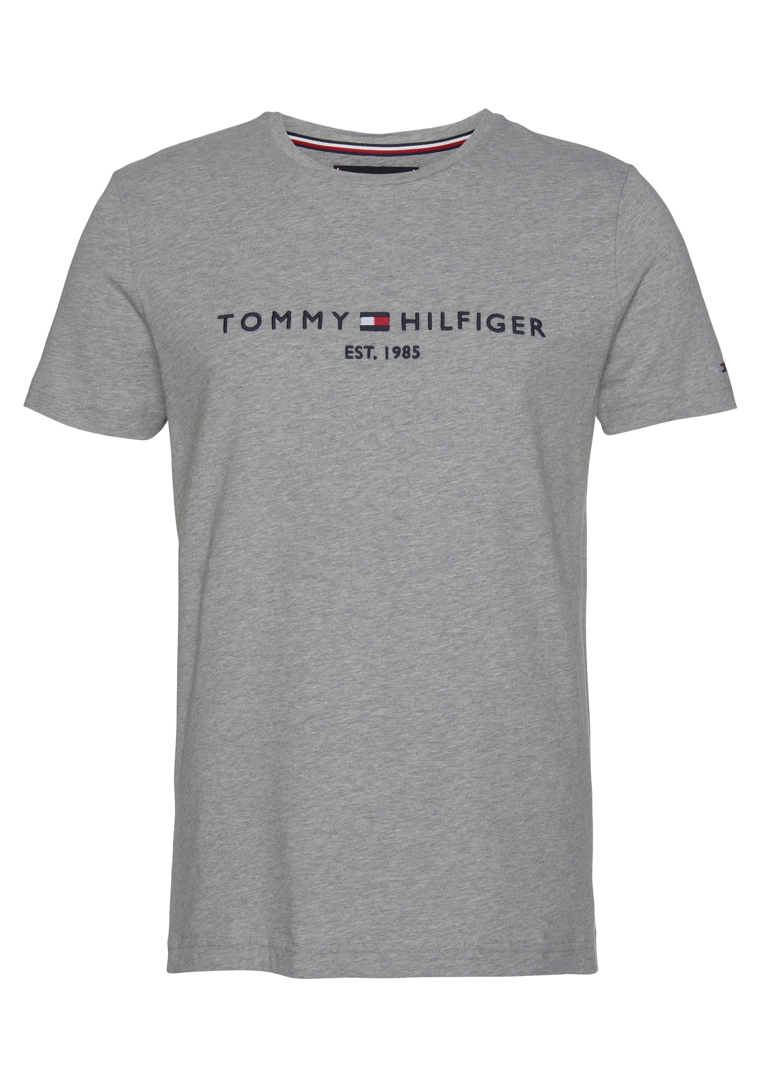 TEE cloud Hilfiger htr T-Shirt HILFIGER FLAG Tommy TOMMY