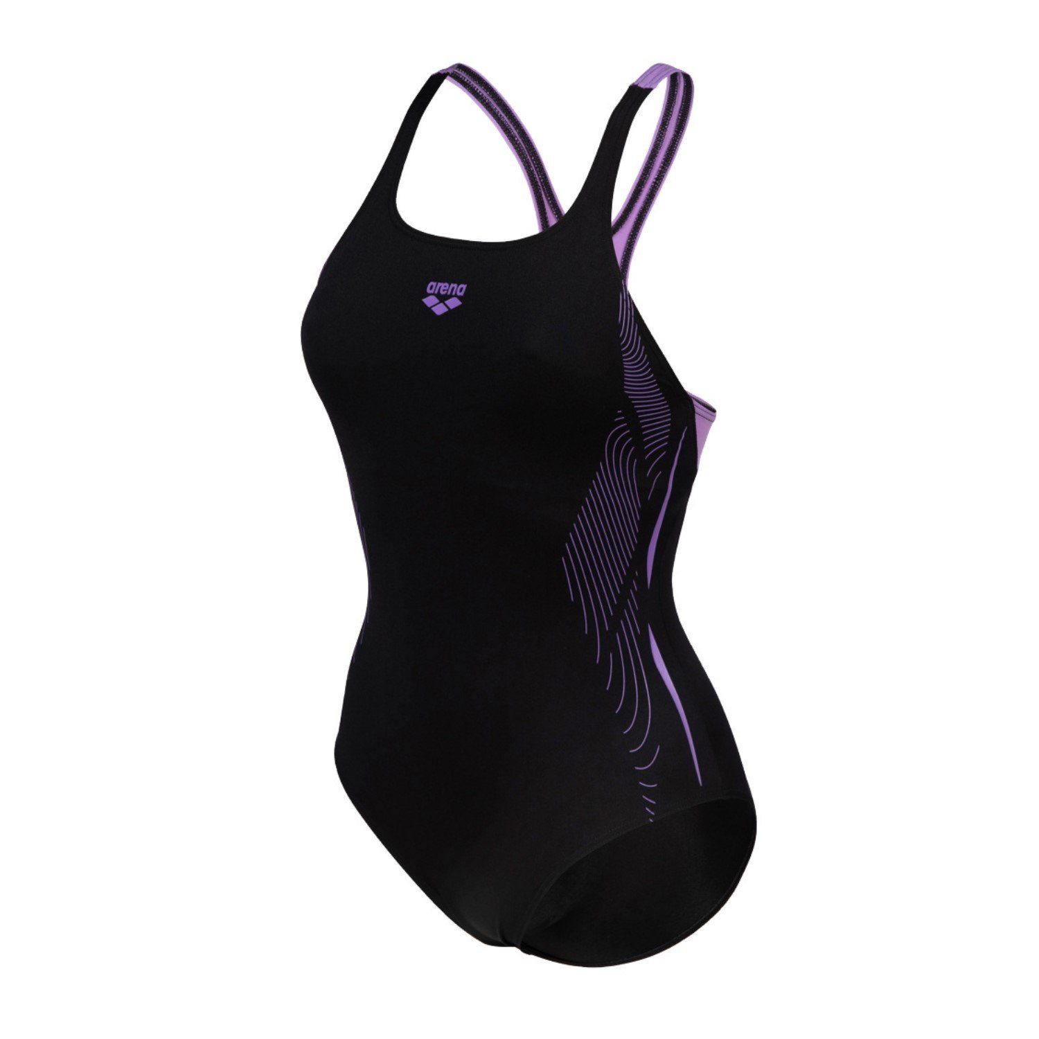 Arena Badeanzug Swimmsuit Pro chlorbeständig Swim langlebig, zu % Schwarz Graphic 100