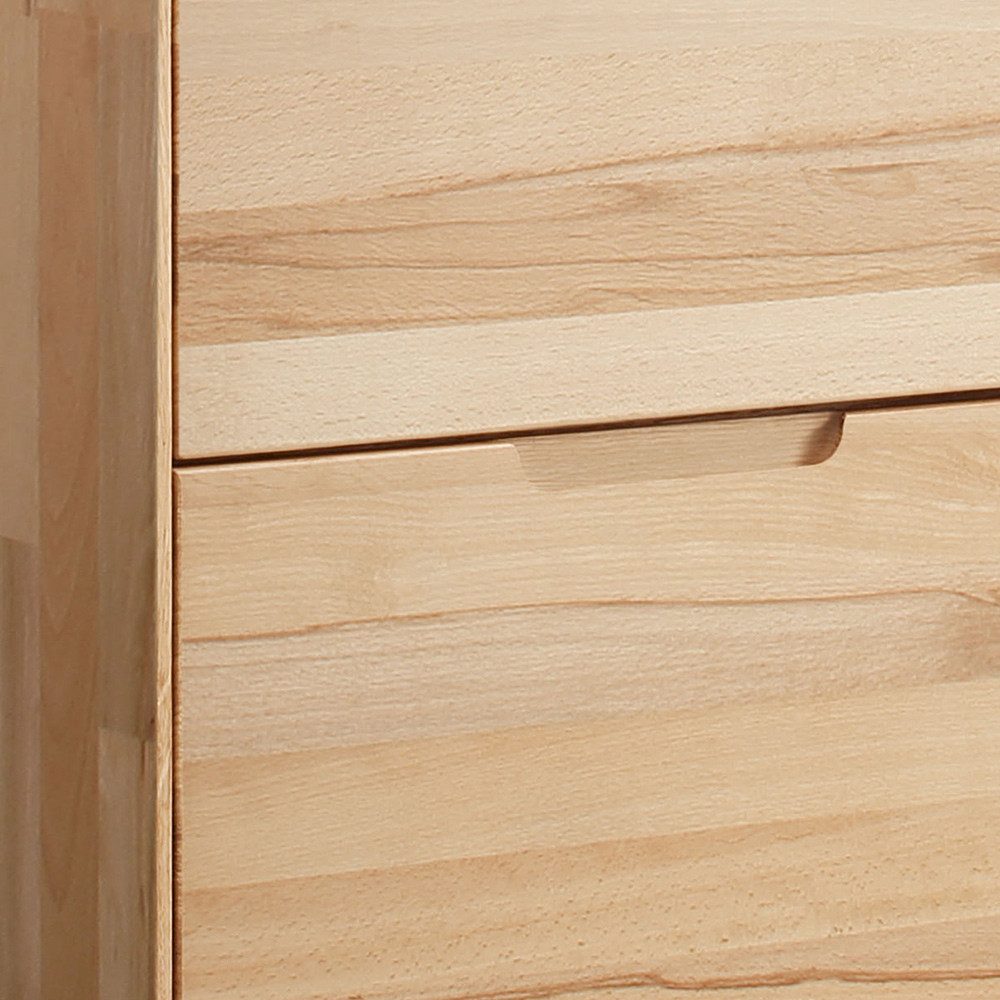Lomadox Kommode KALAMANTA-69, Massivholz Sideboard Schrank Aufbewahrungsschrank modern in Buche