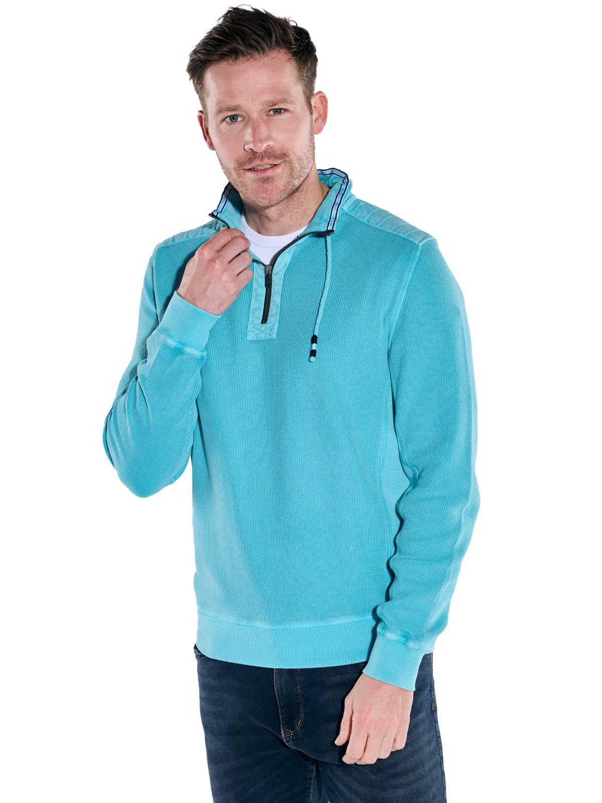 Engbers Sweatshirt engbers Herren Sweatshirt regular, Tuerkis günstig online kaufen