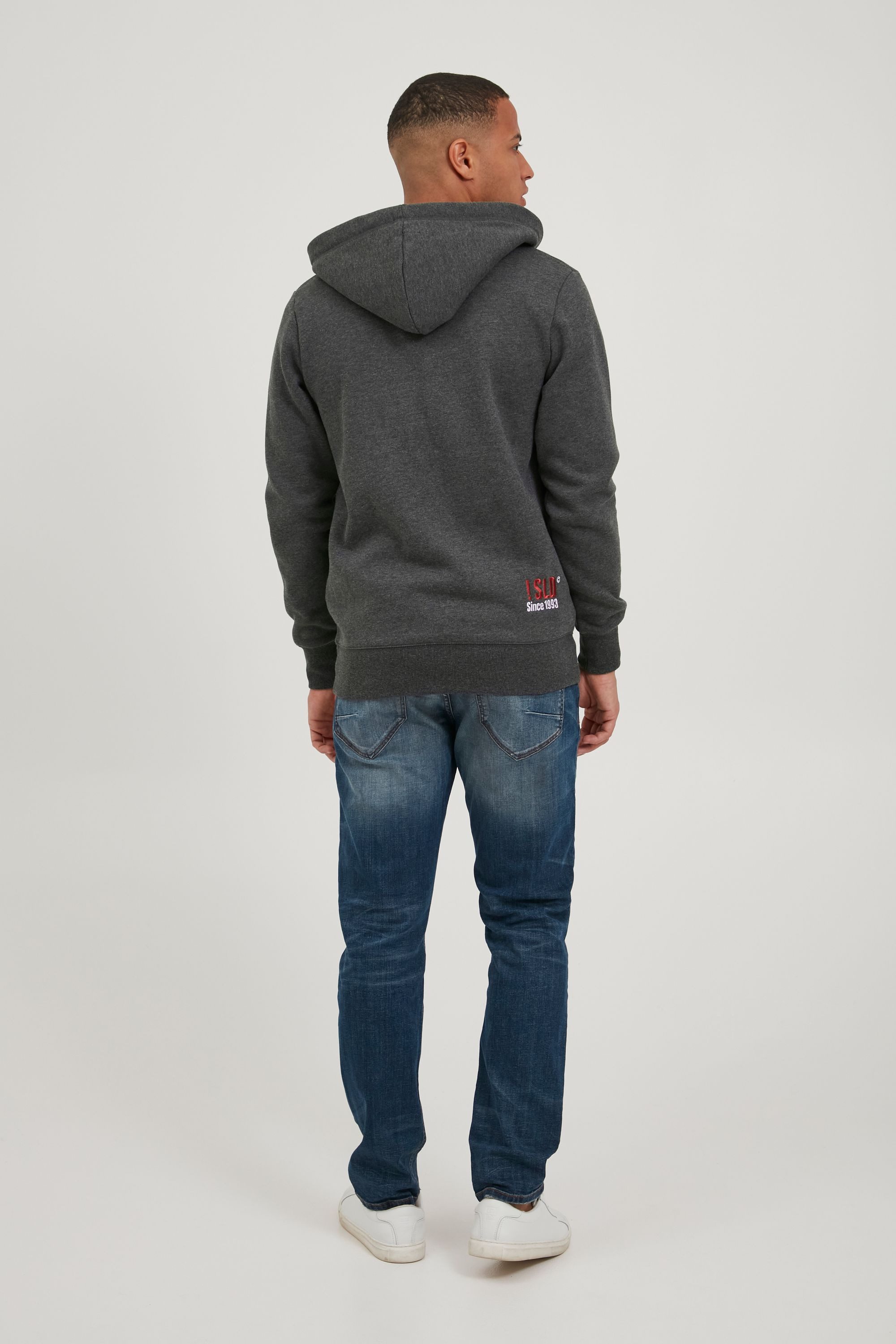 !Solid Kapuzensweatjacke SDBennZip Kapuzenjacke Sweatshirtjacke mit kontrastfarbenenen Details