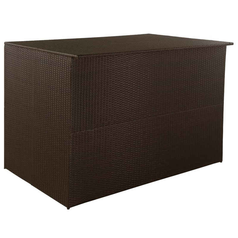 vidaXL Gartenbox Garden-Auflagenbox Braun 150x100x100 cm Poly Rattan