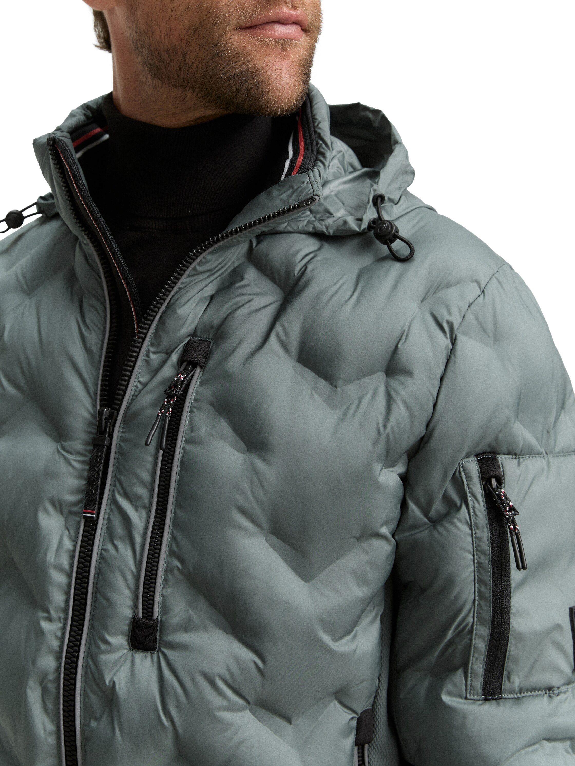 TOM TAILOR Hybridjacke mit Taschen und Stehkragen
