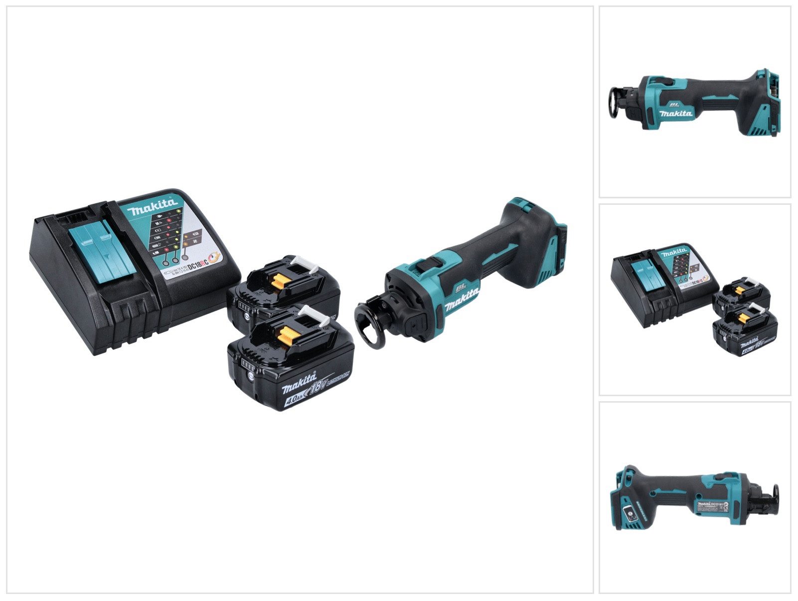 Makita Rotationsschleifer DCO 181 RM Akku Rotationsschneider 18 V 32000 U/min Brushless + 2x Ak