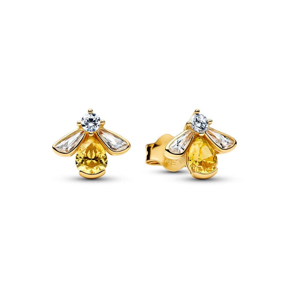 Pandora Paar Ohrstecker Timeless Ohrstecker Damen Honigbiene, IP Gold von PANDORA