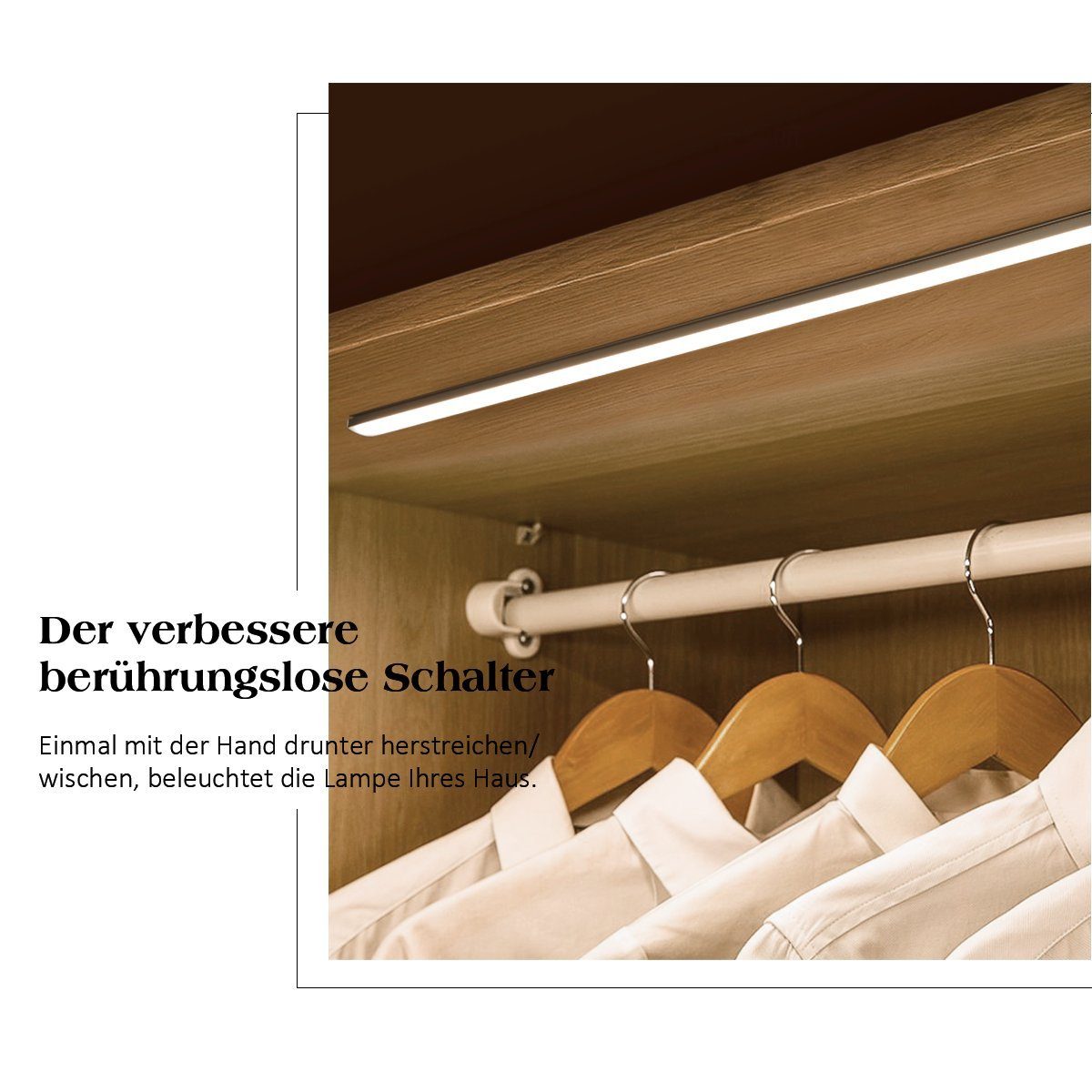 230V, Unterbauleuchte fest LED Aluminium Für Ultradünne Schrankleuchte, Warmweiß, Kleiderschrank Bad Bewegungssensor, integriert, mit Länge, Schrank Schrankbeleuchtung oyajia 30cm Treppen ‎Kaltweiß, LED LED-Leiste,LED LED