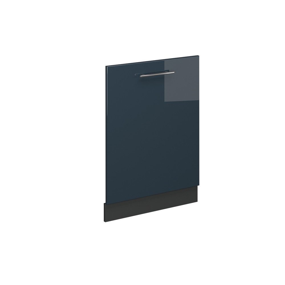 Frontblende Fame-Line, Dunkelblau Hochglanz/Anthrazit, 60 cm ohne Arbeitsplatte