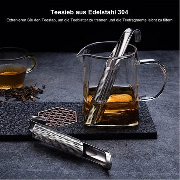 PFCTART Teekocher Edelstahl Tee Infuser Blatt Lose Filter Diffusor Becher, für die Zubereitung von Kräuter- und Teemischungen