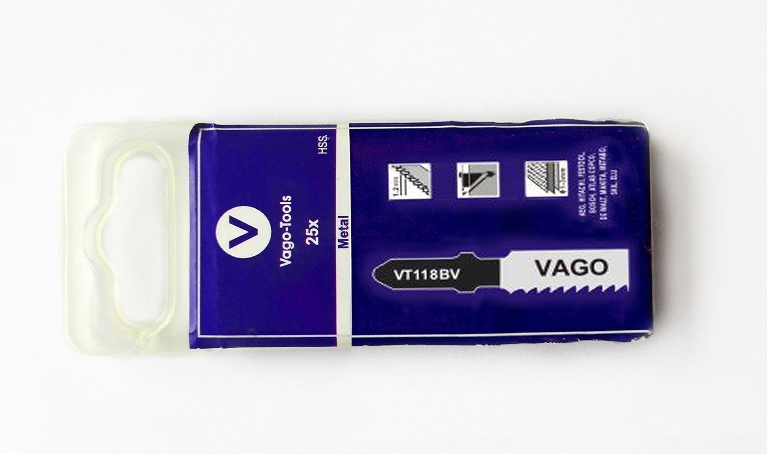 Stichsägeblatt VaGo-Tools Metall (Packung) 150x Stichsägeblatt Basic T118B