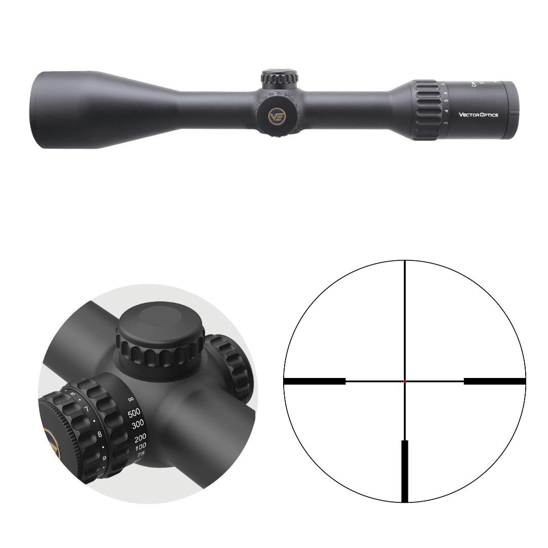 Vector Optics Vector Optics SCOL-64 Continental x8 3-24x56 ED Fiber Zielfernrohr (Ideal für Jagd, Sport und Airsoft)
