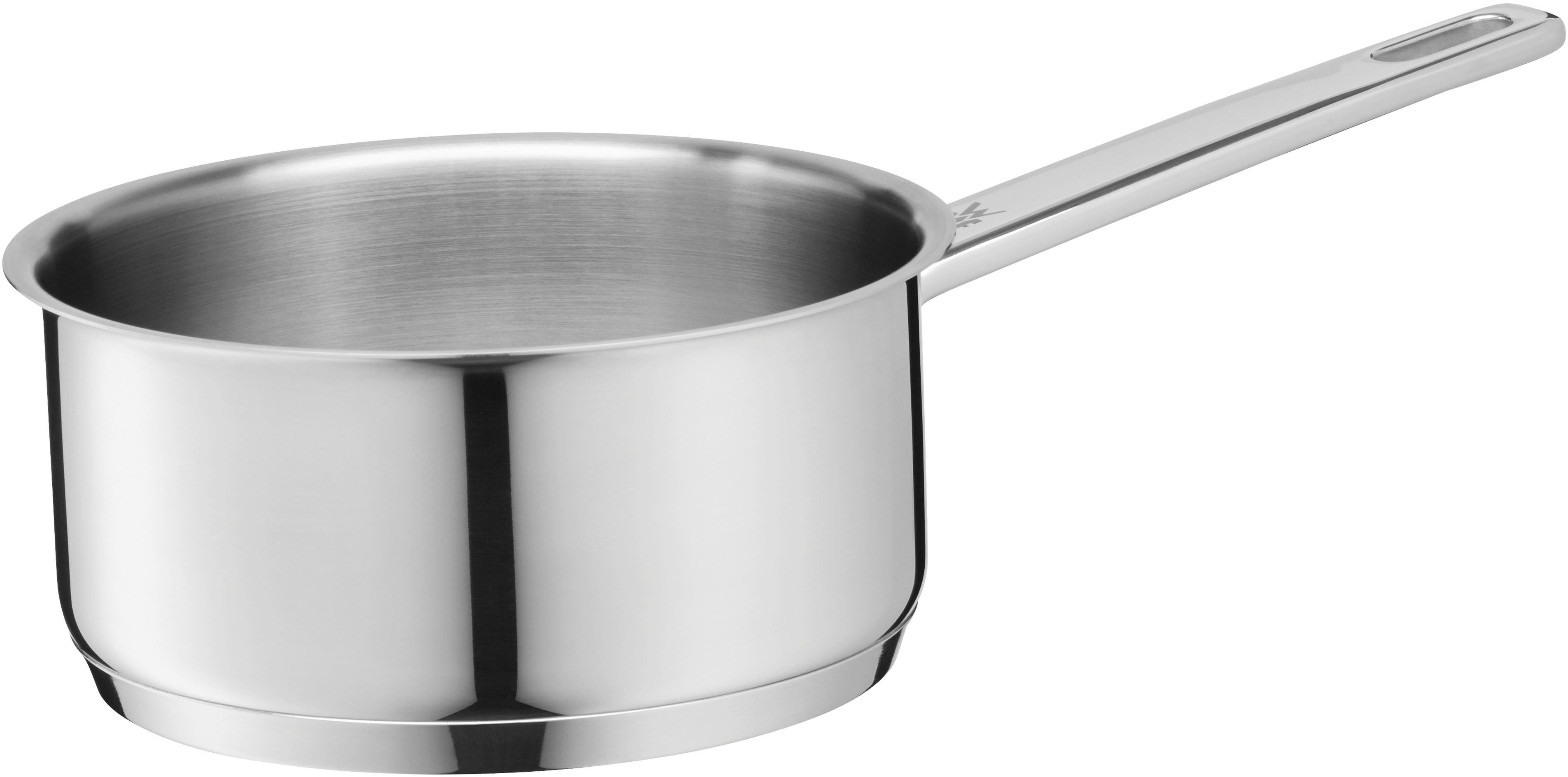 WMF Kasserolle Compact Cuisine, Cromargan® Edelstahl Rostfrei 18/10 (1-tlg), platzsparend stapelbar, wärmereduzierender Hohlgriff, Innenskalierung