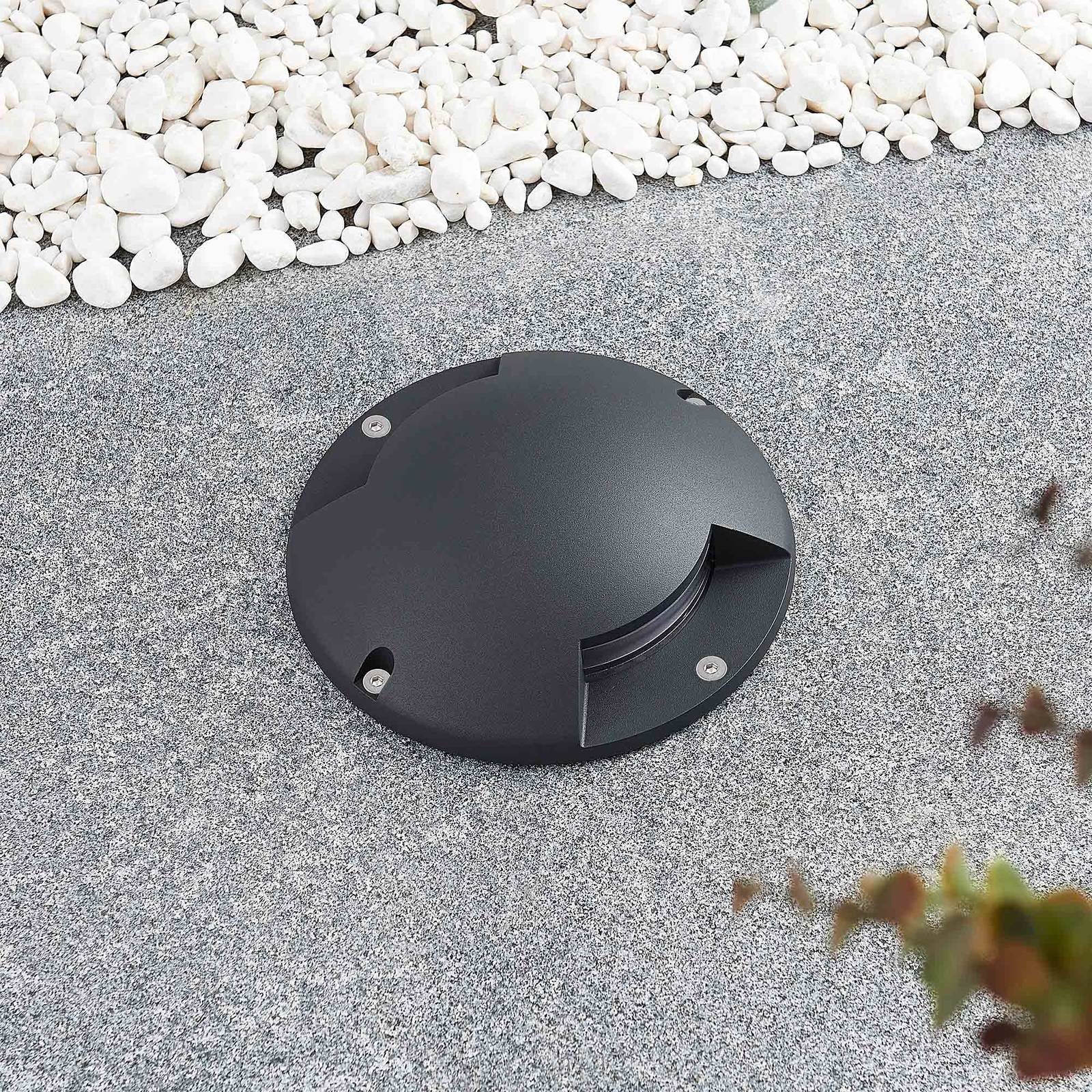 Lindby Einbauleuchte Cormac, LED, Metall, Schwarz warmweiß IP67, LED 3,8 W gesamt, warmweiß