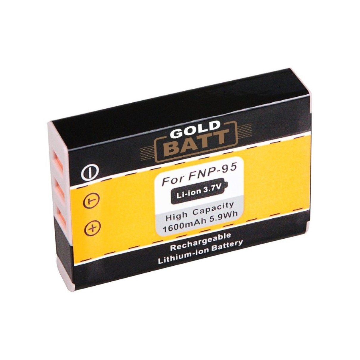 GOLDBATT Akku für Fujifilm Finepix F30 F31 F31fd Real 3D W1 Fuji NP-95 X100 X100s X-S1 Real 3D W1 Kamera-Akku Ersatzakku 1600 mAh (3,7 V, 1 St), 100% kompatibel I maßgefertigte Passform I inklusive Überhitzungsschutz