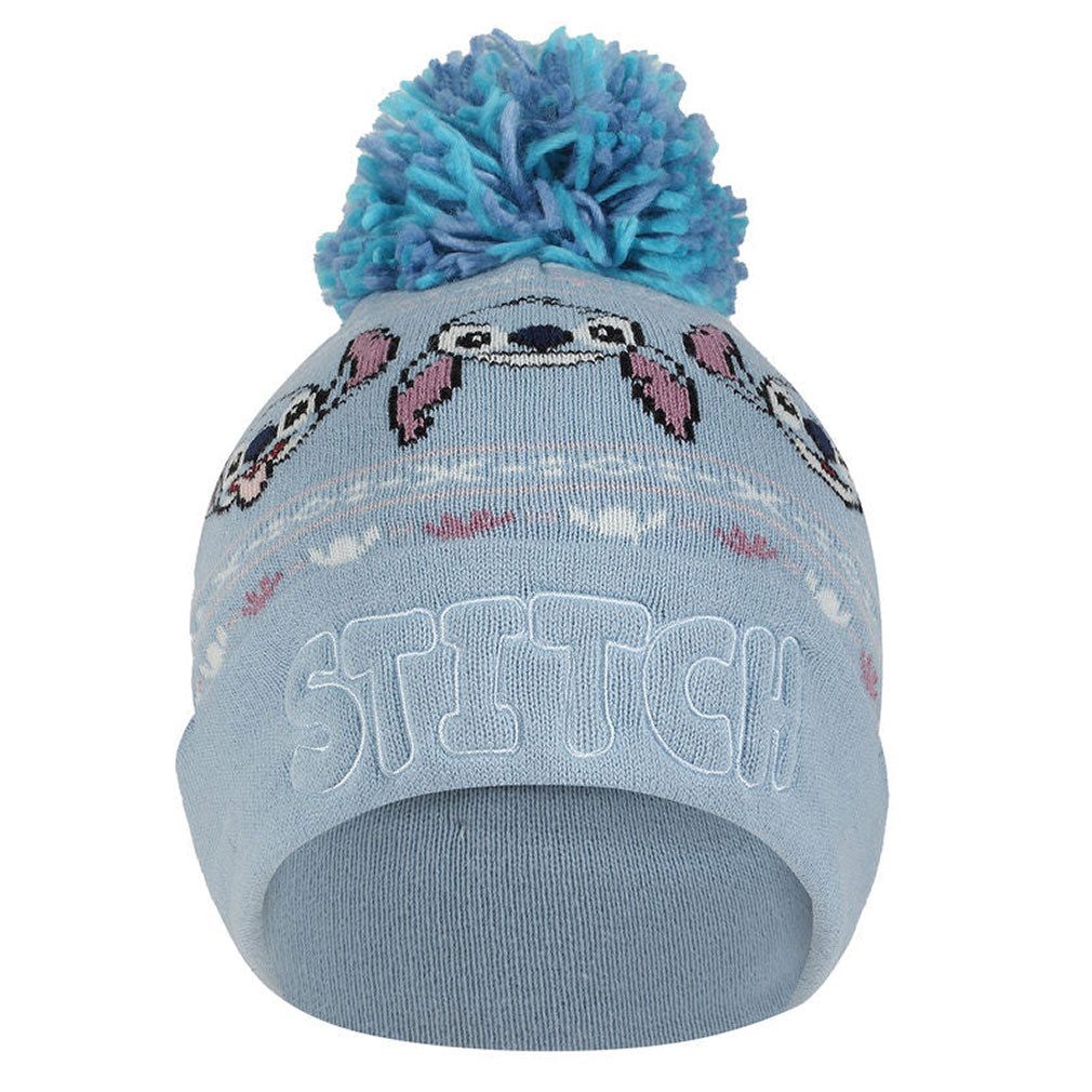 Lilo & Stitch Beanie Faces Beanie Disney Wintermütze Strickmütze Bommelmütze