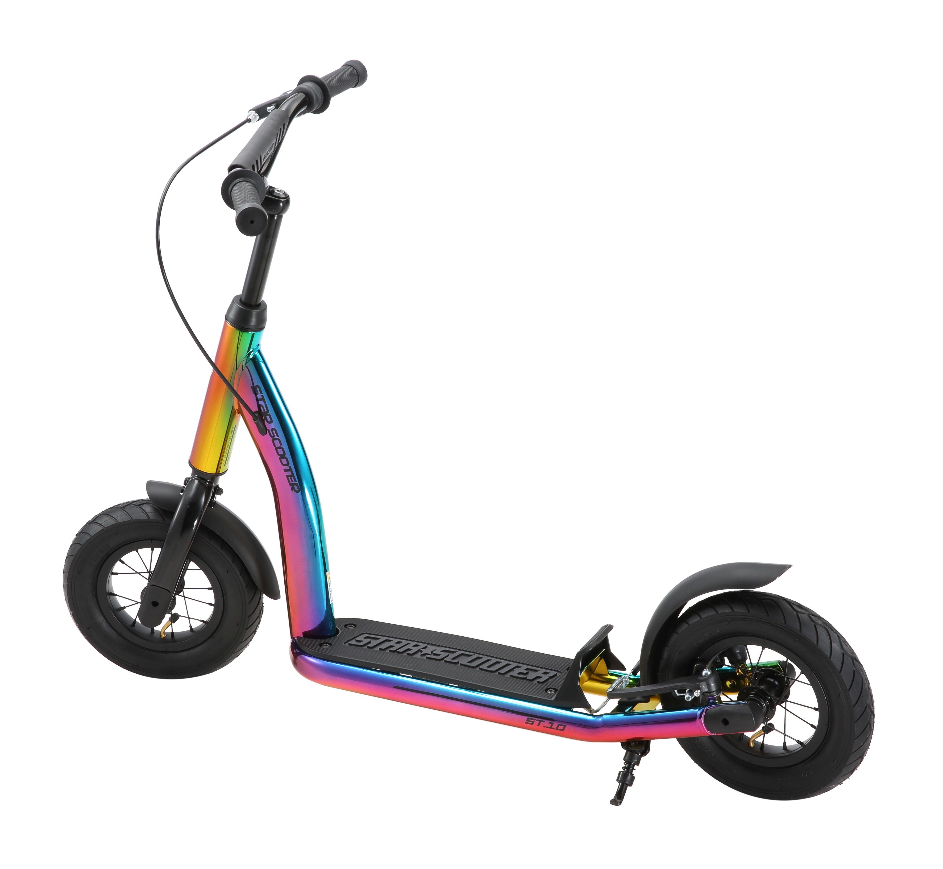 Star-Scooter Cityroller 10 Zoll, ab 5 Jahre, Kinder City Roller ab 96 cm, Jungen, Mädchen, Höhenverstellbar, Seitenständer