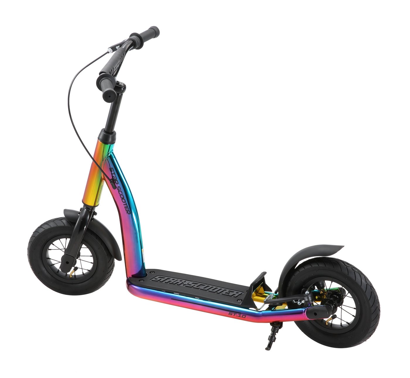 Thumbnail - Star-Scooter Cityroller 10 Zoll, ab 5 Jahre, Kinder City Roller ab 96 cm, Jungen, Mädchen, Höhenverstellbar, Seitenständ...