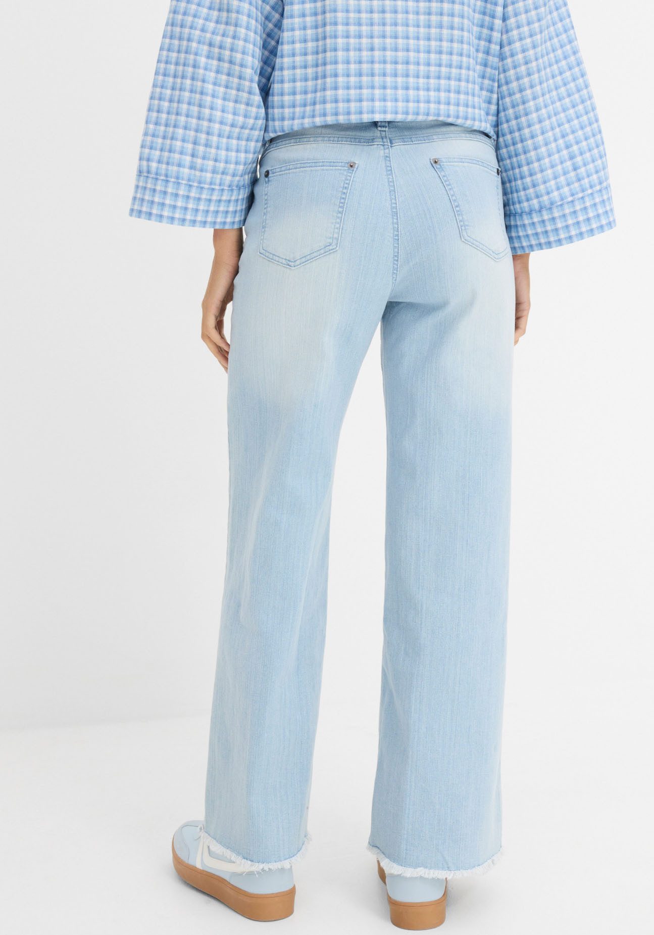 bonprix Weite Jeans Loose Fit Passform, aus Baumwollmischung mit Stretch