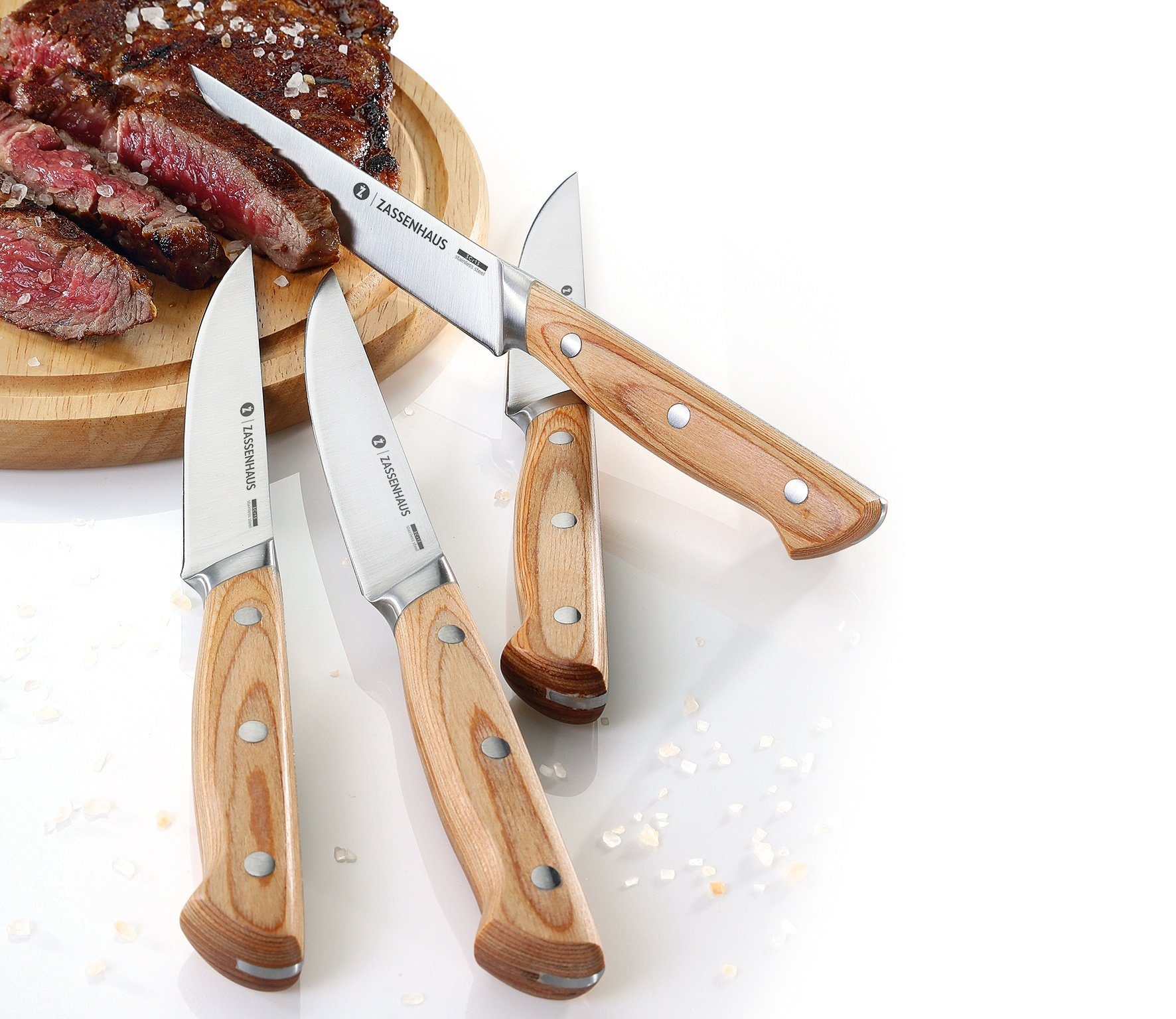Messer-Set Steakbesteck Steakmesser Küchenmesser Messer Set 4-tlg Zassenhaus