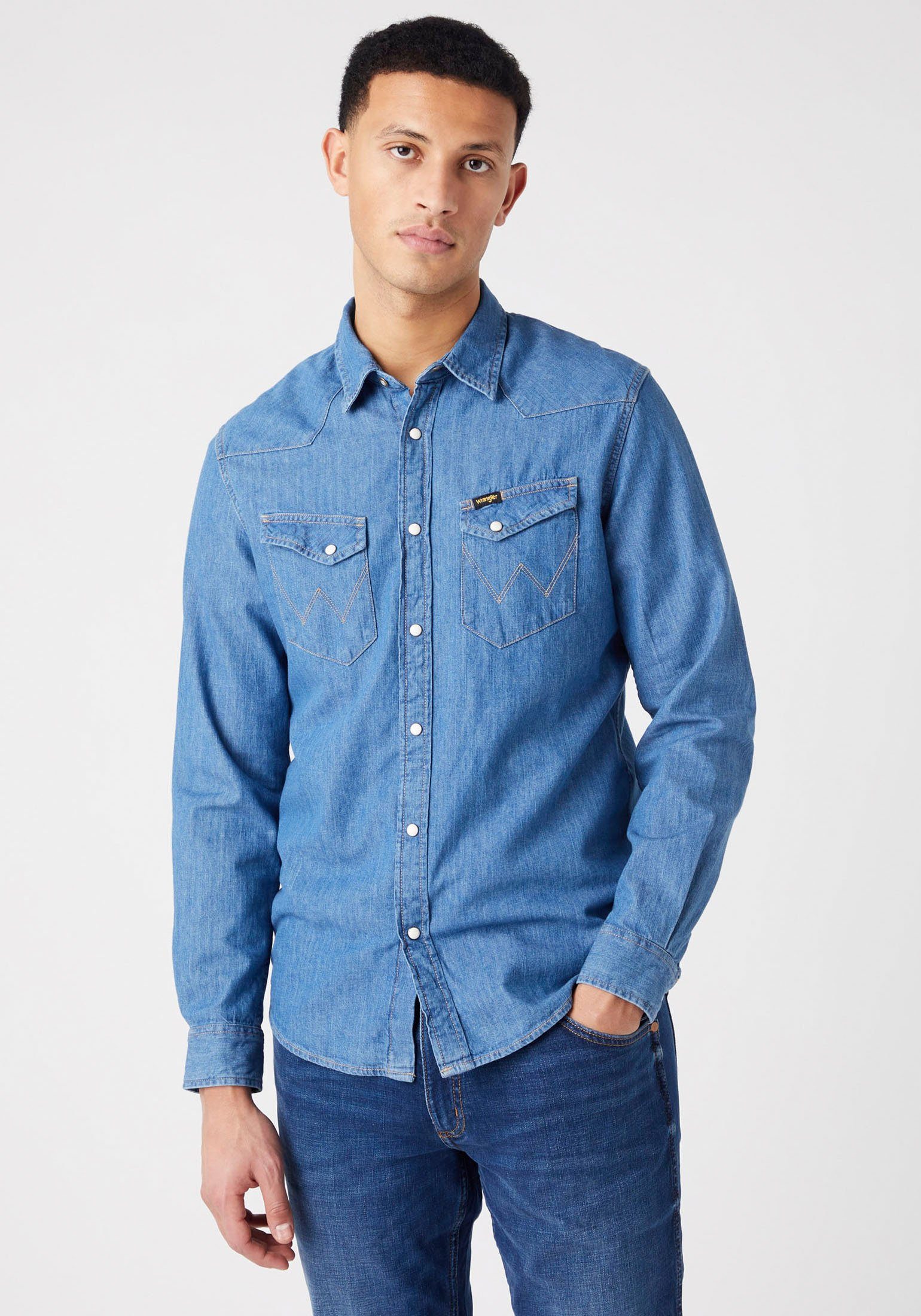 Wrangler Jeanshemd mid stone