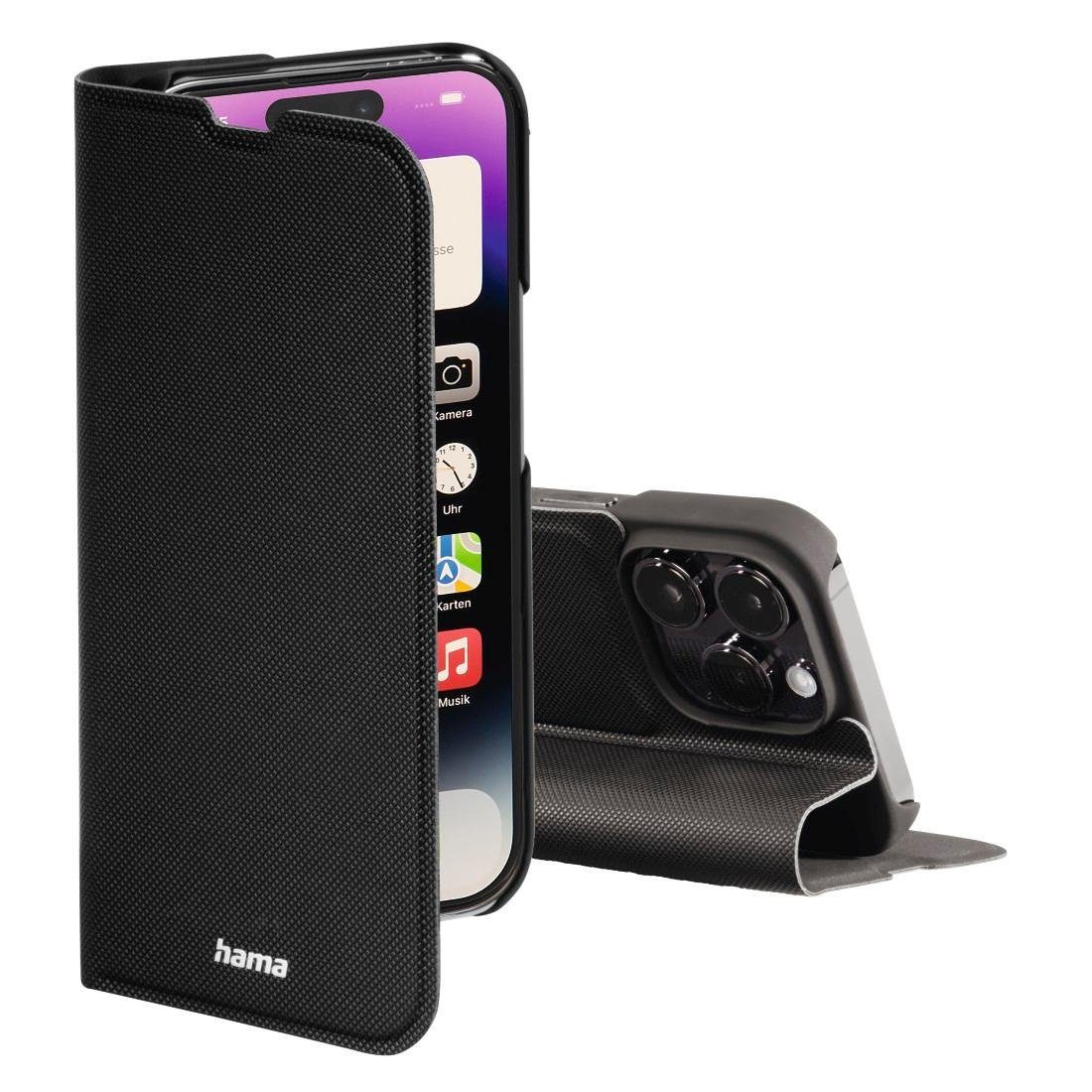 Hama SmartphoneHülle Booklet Slim Pro für Apple iPhone 14 Pro Max Schwarz Smartphonehülle