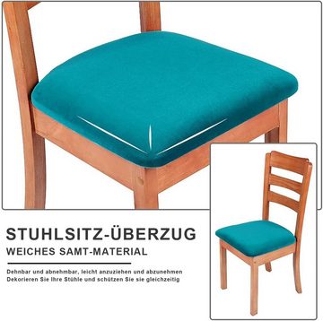 Stuhlhusse Elastische Stuhlsitzbezüge,Abnehmbar und waschbar, Coonoor, Schonbezug für Esszimmerstuhl-Sitze,Nylon Stuhlbezug