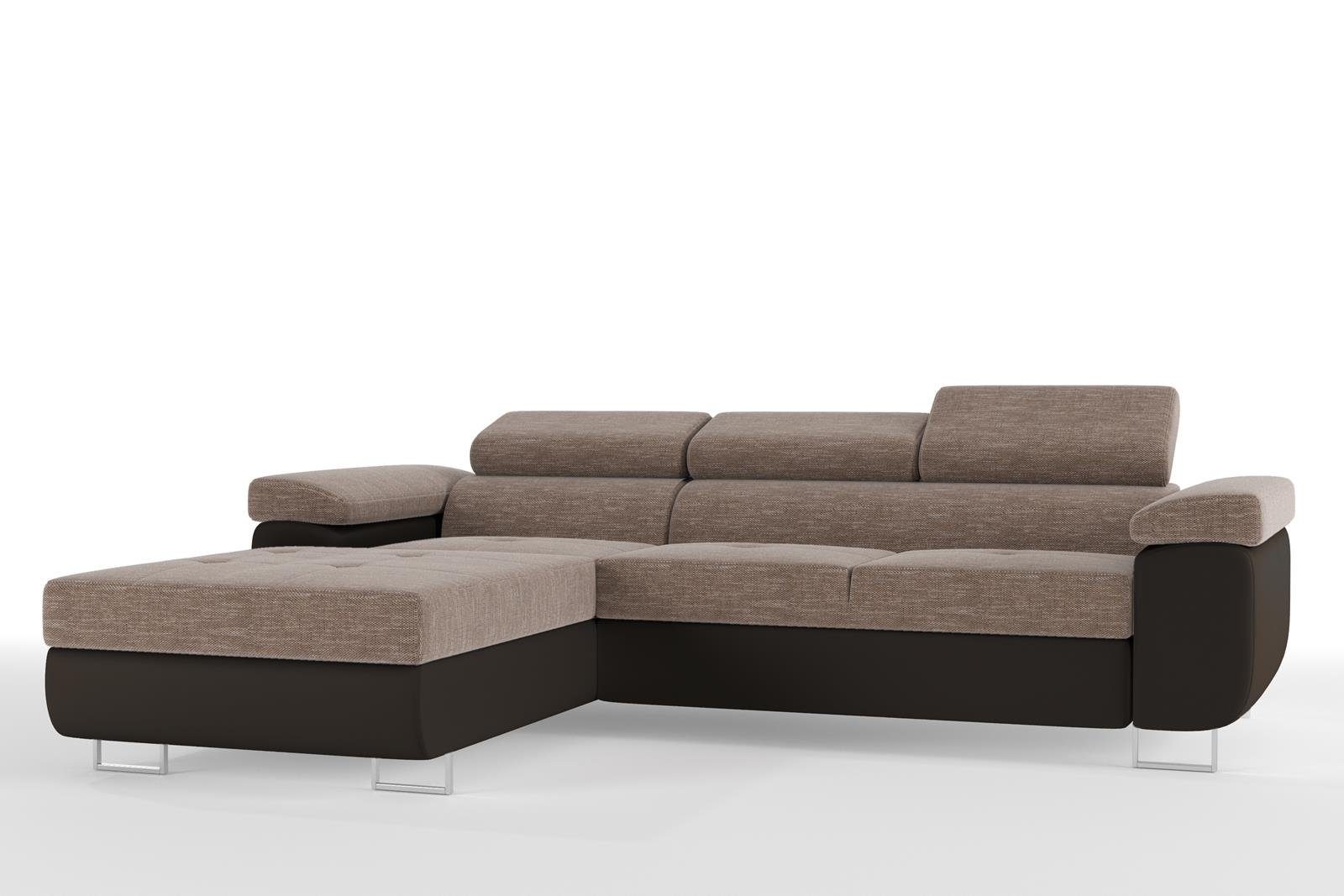 Beautysofa Ecksofa Alons mit Schlaffunktion auf günstig online kaufen
