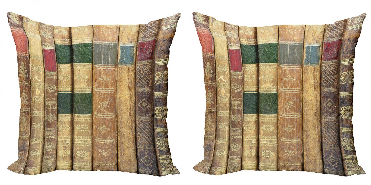 Kissenbezüge Modern Accent Doppelseitiger Digitaldruck, Abakuhaus (2 Stück), Bücher Makro-Foto von Antique Novels