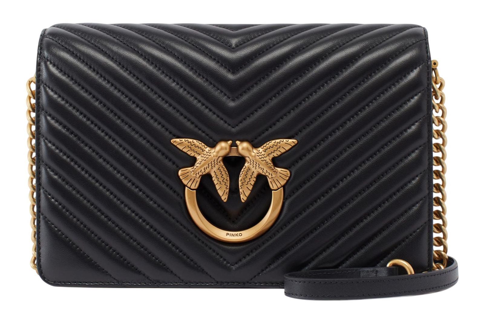 PINKO Umhängetasche Classic Sheep Nappa Chevron, aus echtem Schafsleder