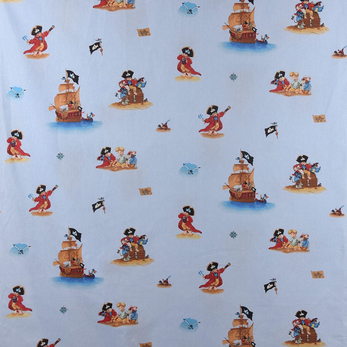 Rasch TEXTIL Stoff Villa Coppenrath Capt´n Sharky Dekostoff Baumwollstoff 140cm