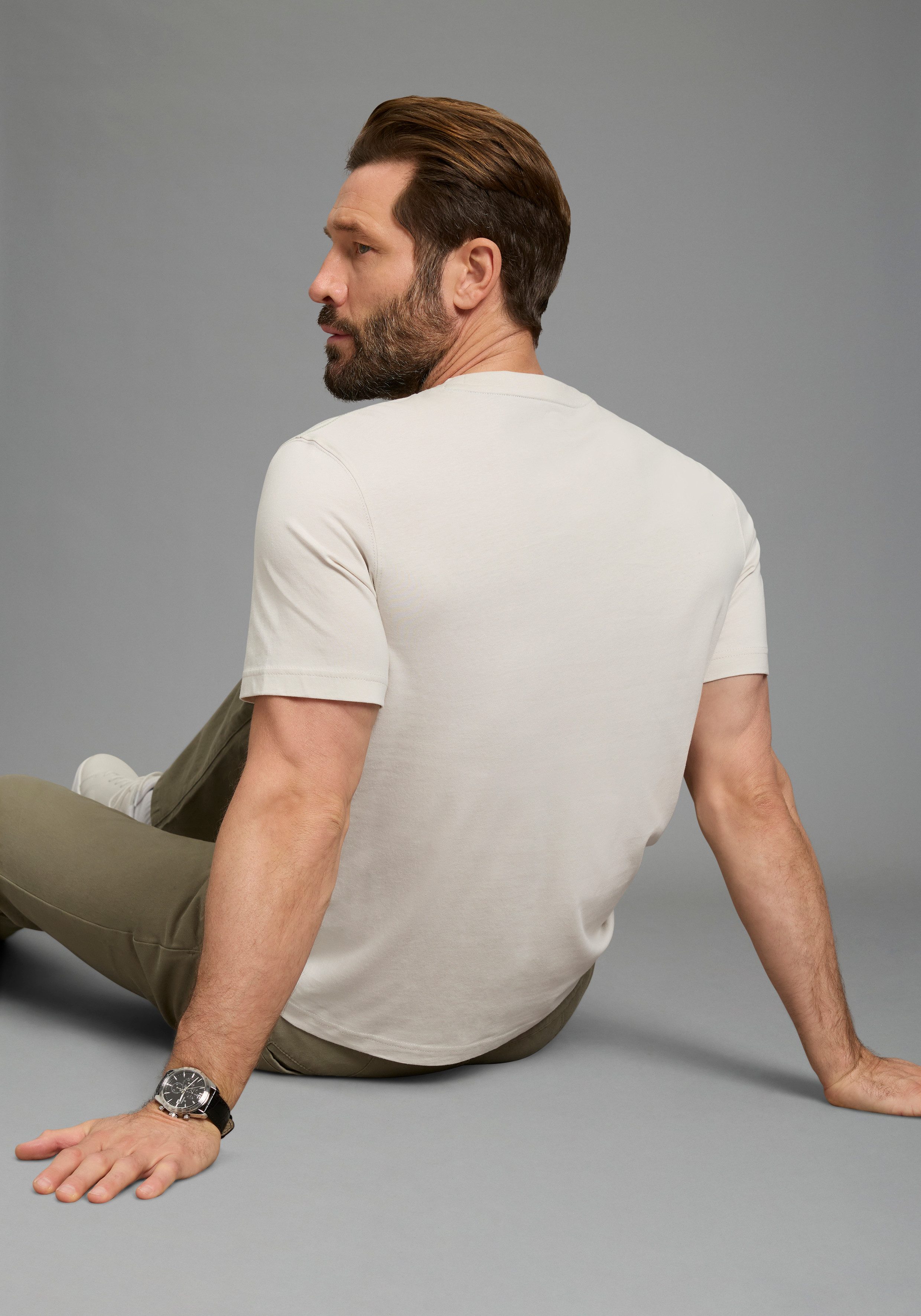 Man's World Rundhalsshirt Neue Kollektion! normale Passform, Kurzarm, mit Print-Applikation