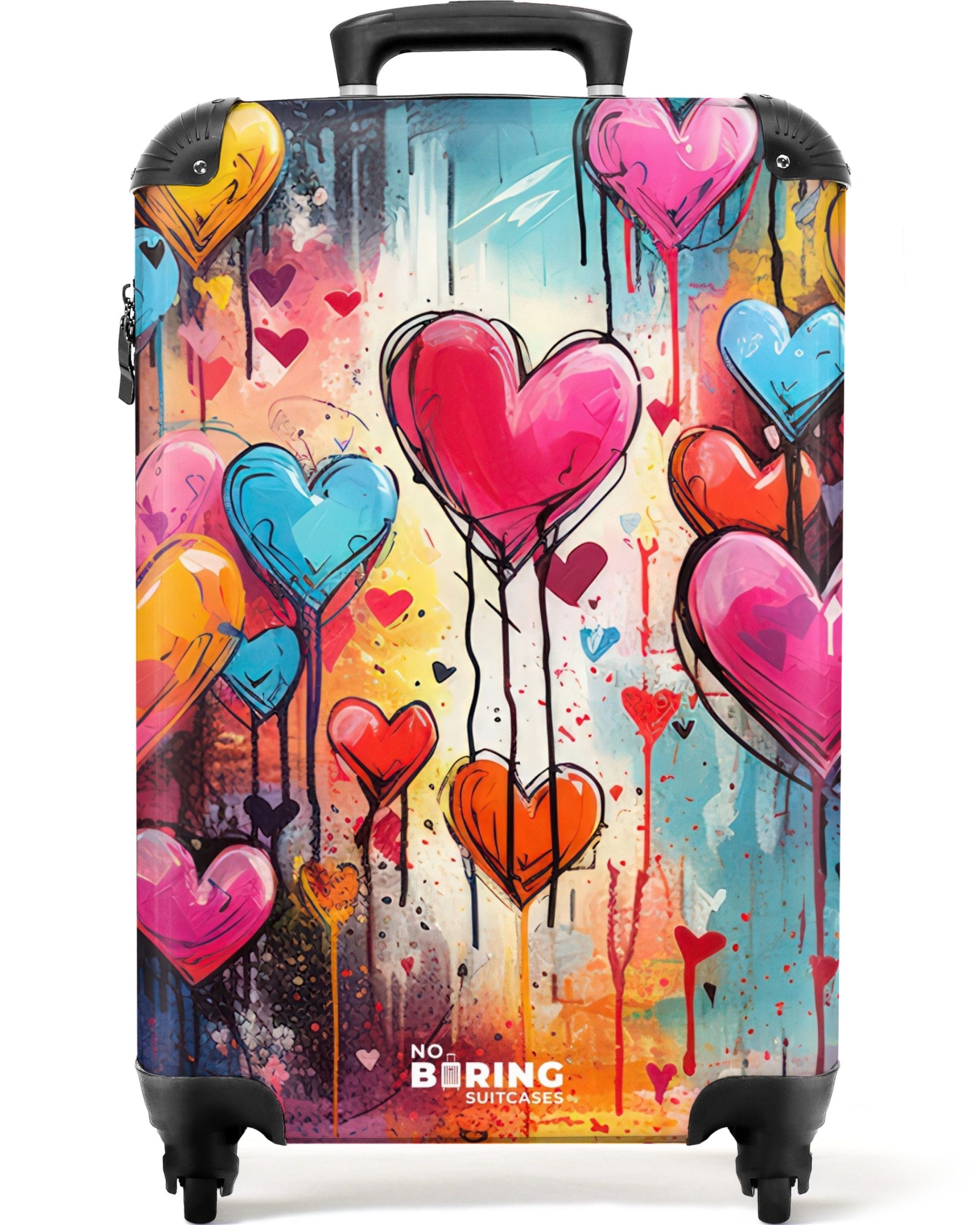 Kinderkoffer Graffiti-Herzen 55x35x20cm