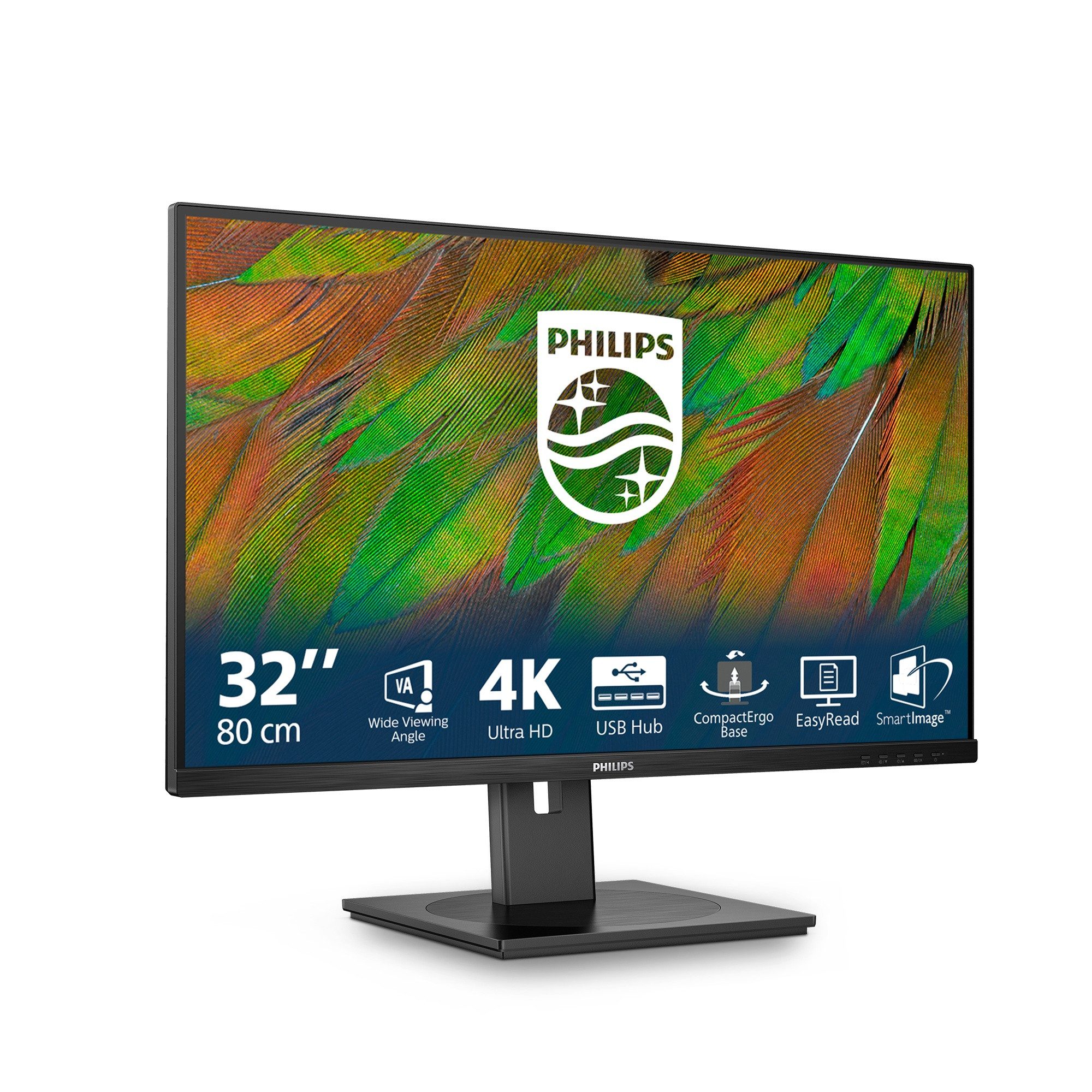 Philips 32B1N3800/00 TFT-Monitor (81,3 cm/32 ", 3840 x 2160 px, 4K Ultra HD, 4 ms Reaktionszeit, 60 Hz, VA LCD)