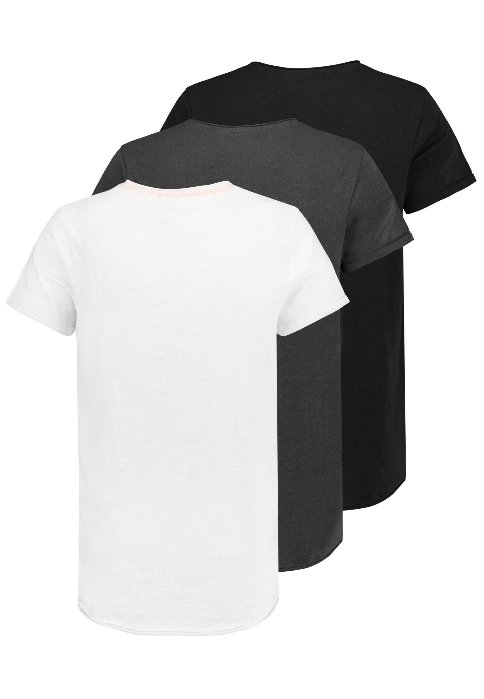 SUBLEVEL T-Shirt Kurzarm Rundhals 3er Pack günstig online kaufen
