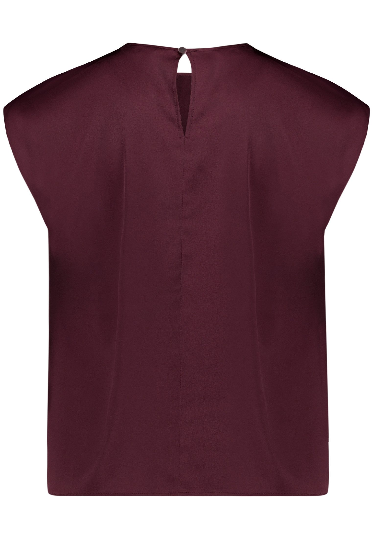 Zero Satinbluse Damen mit Rundhalsausschnitt