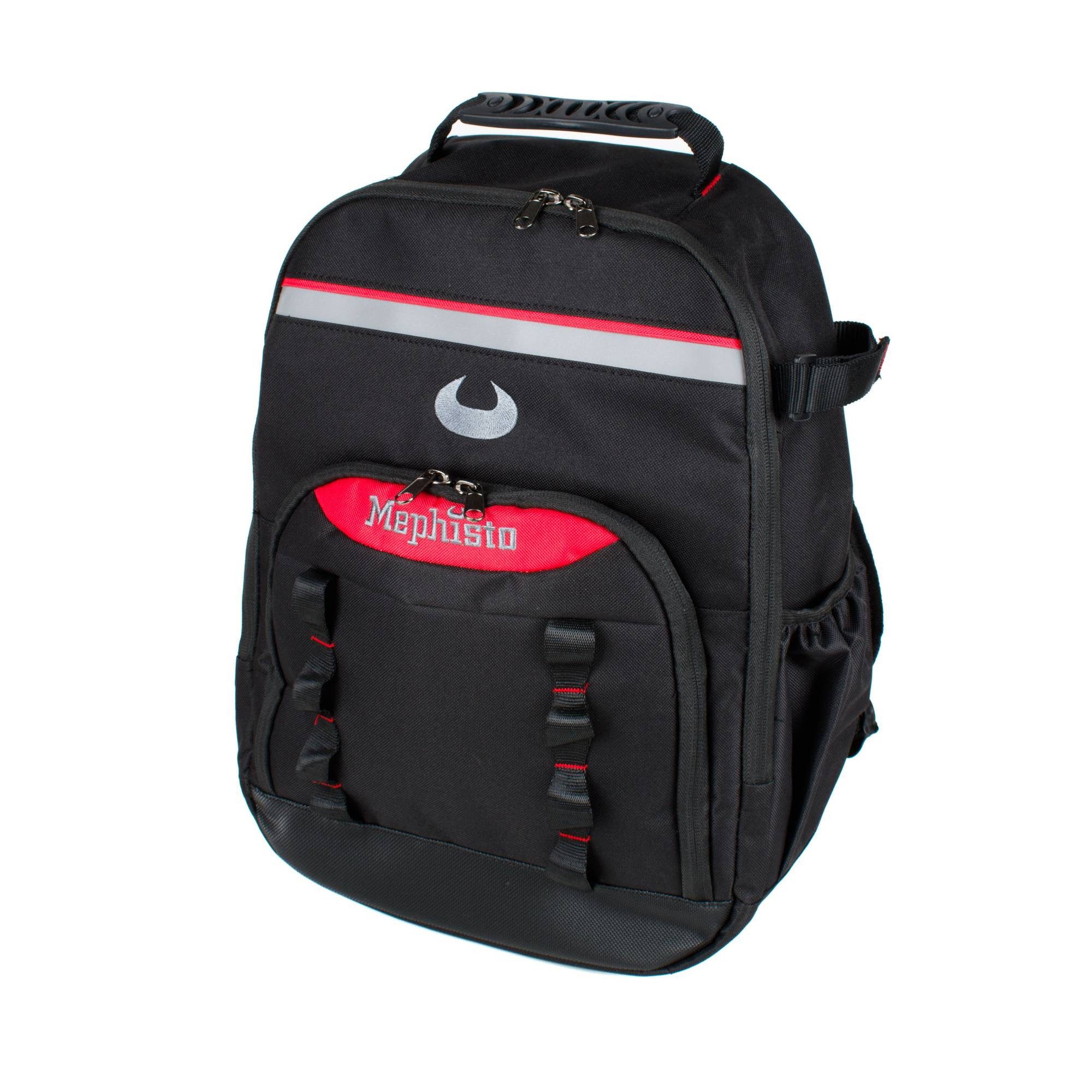 Mephisto-Tools Werkzeugtasche Werkzeugrucksack "Fire" (34x45x17 cm, 25L), 600D Polyester, Robuster und langlebiger Rucksack, Traglast 30 KG
