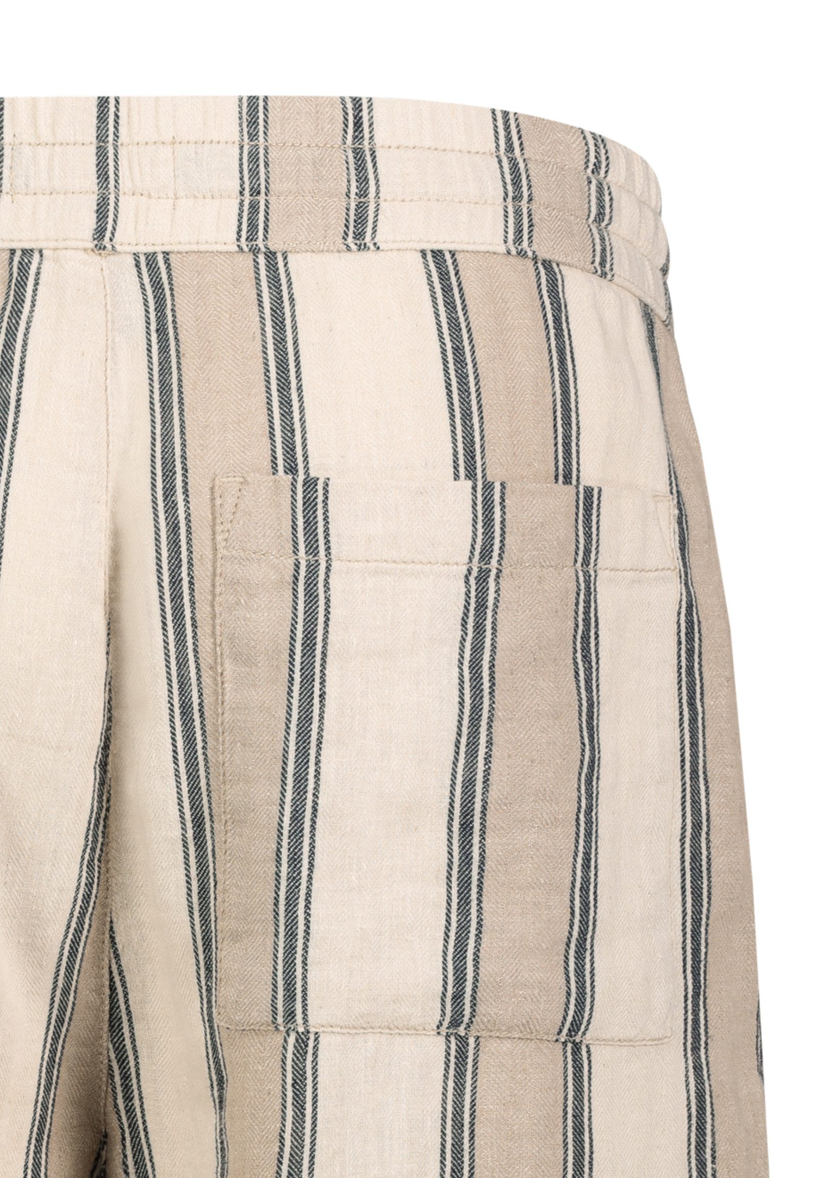 SUBLEVEL Chinoshorts Gestreiftes Design mit Gesäßtasche für Herren Baumwolle, Leinen Normal Fit gestreift atmungsaktiv Kordelzug