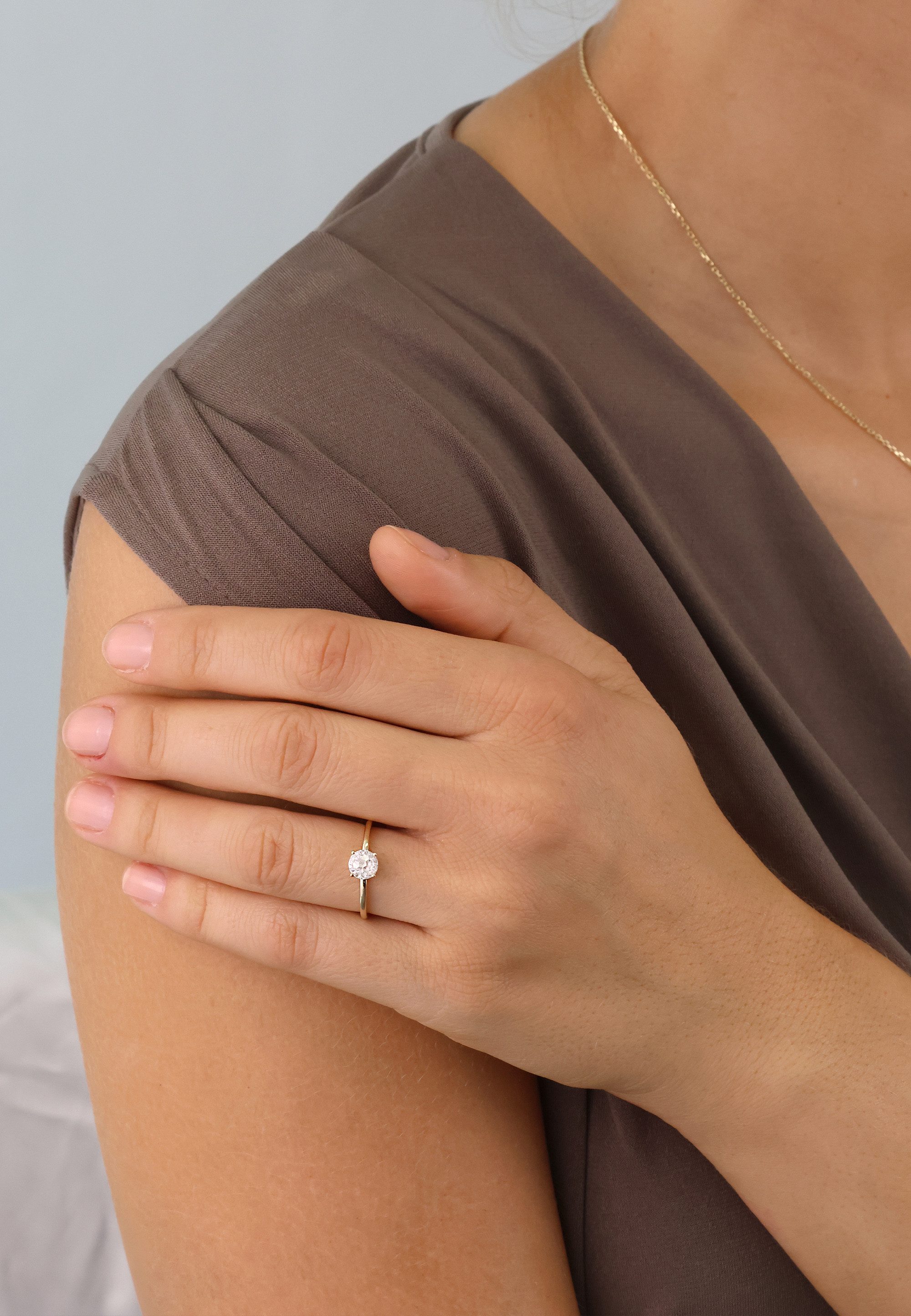 NANA KAY Fingerring NANA KAY Gold, mit farblosem Stein