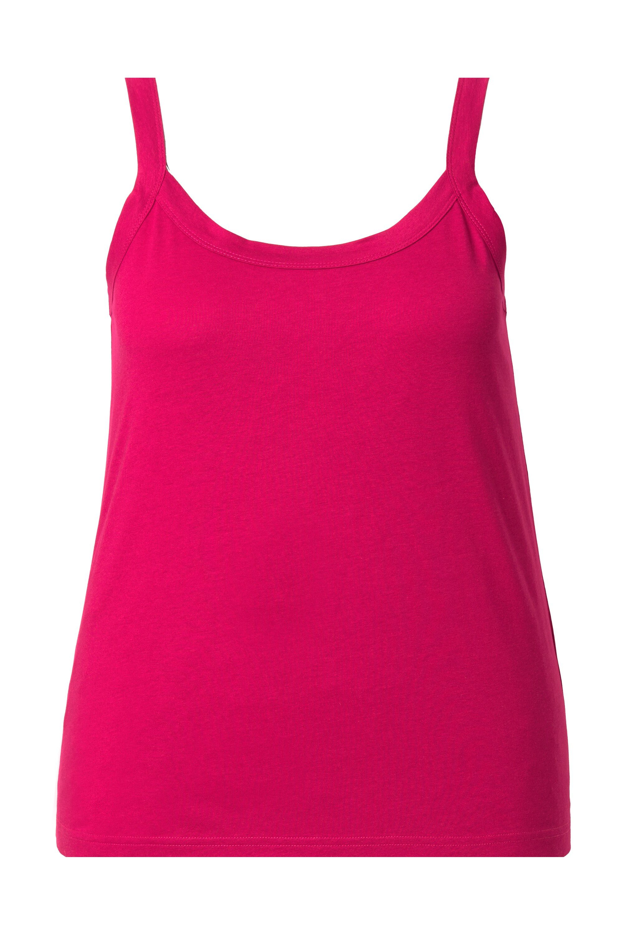 Ulla Popken Longtop Spaghettitop Rundhals Modalmix ärmellos günstig online kaufen