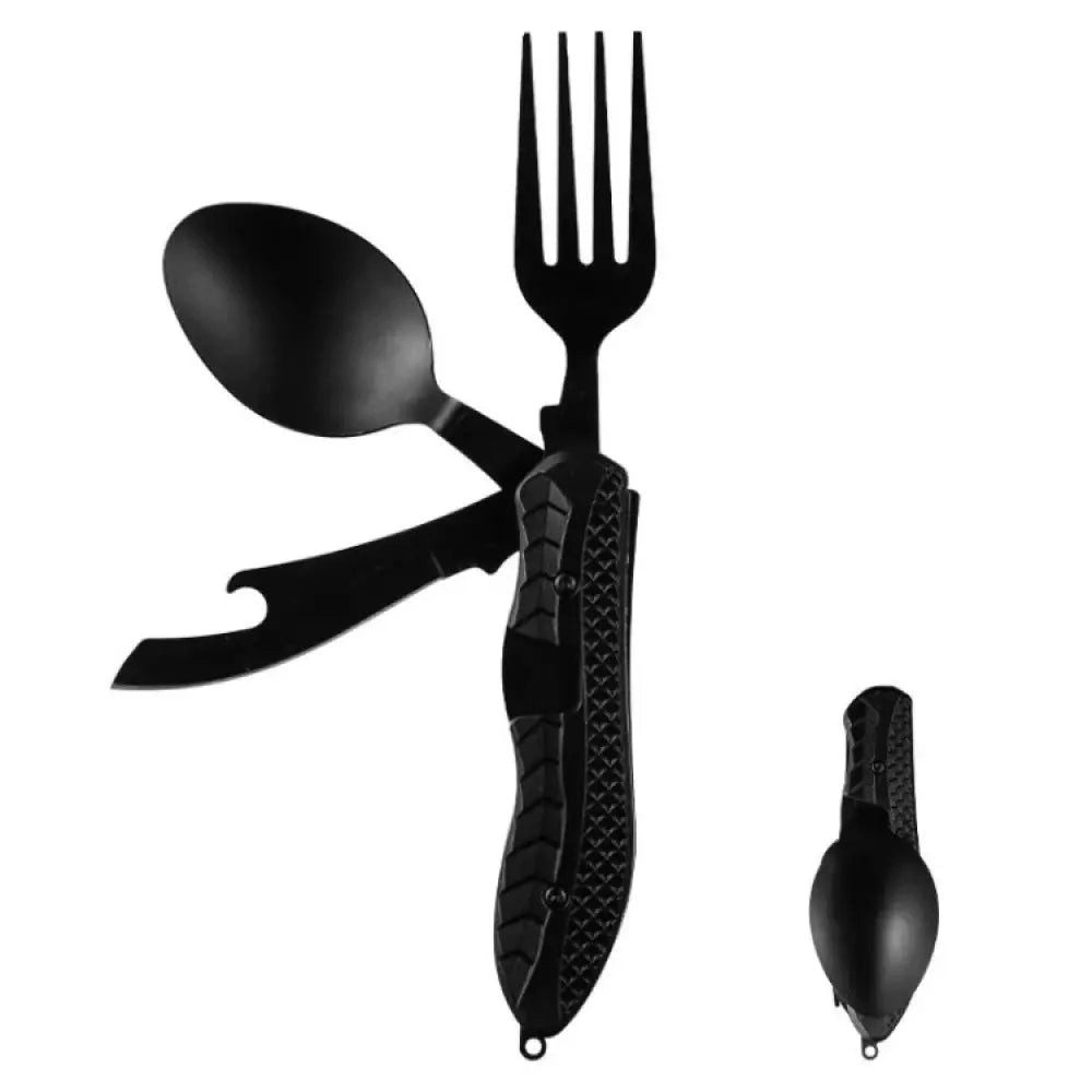 Sport-Knight® Multitool 4-in-1 Edelstahl Campingbesteck – faltbar, trennbar & robust