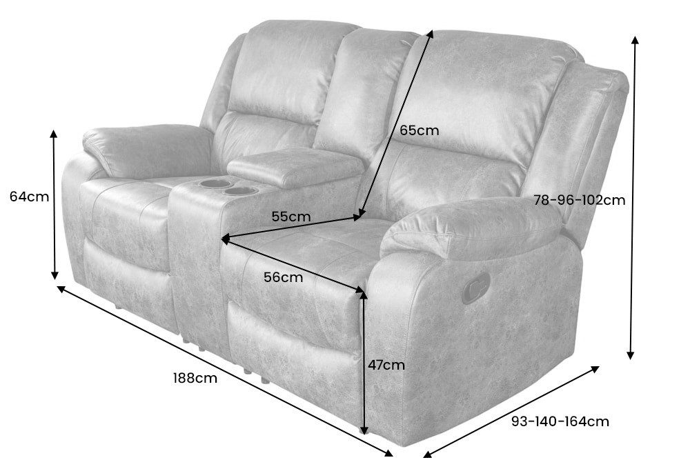 riess-ambiente TV-Sessel HOLLYWOOD 190cm schwarz - Kinosessel, Fernsehsessel, verstellbar (Einzelartikel, 1-St), modern mit Cupholder und Liegefunktion - ideal für Wohnzimmer oder TV