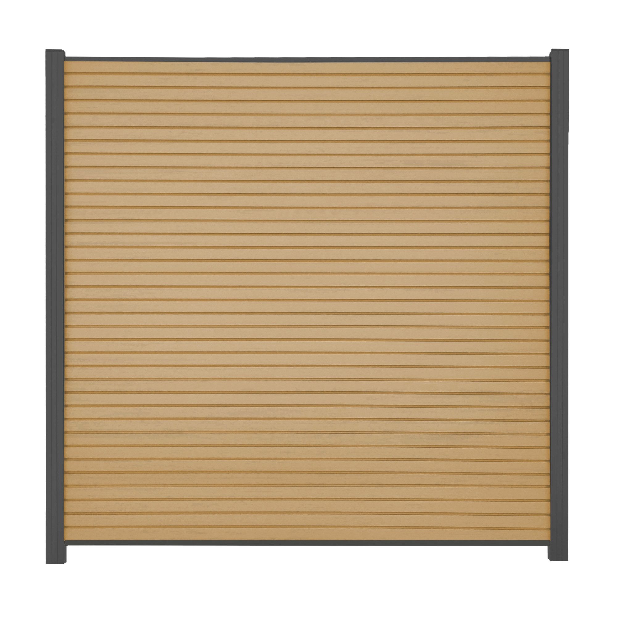 WPC Profi Zaun Zaun Sichtschutzzaun Sichtschutz Rhombus Lärche Komplettset 180x185 cm, (Komplettset, mit Start- und Abschlussleisten, Pfosten und Zubehör)
