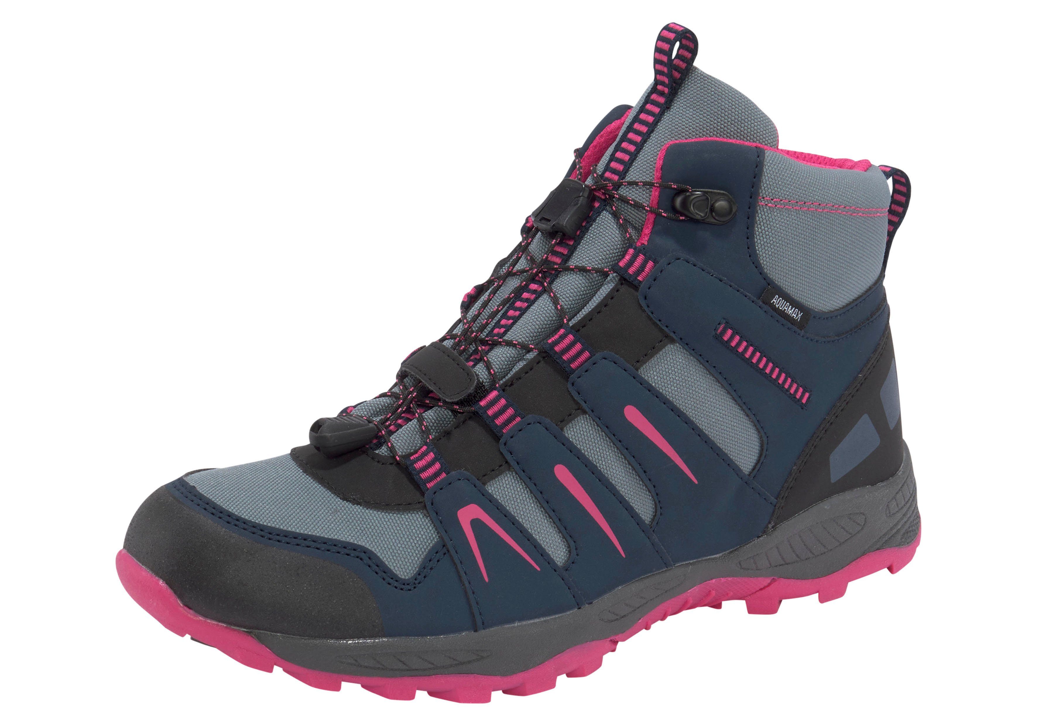 McKINLEY Sonnberg AQX MID Jr. Outdoorschuh wasserdichte Trekkingschuhe für Kinder navy-pink | Outdoorschuhe