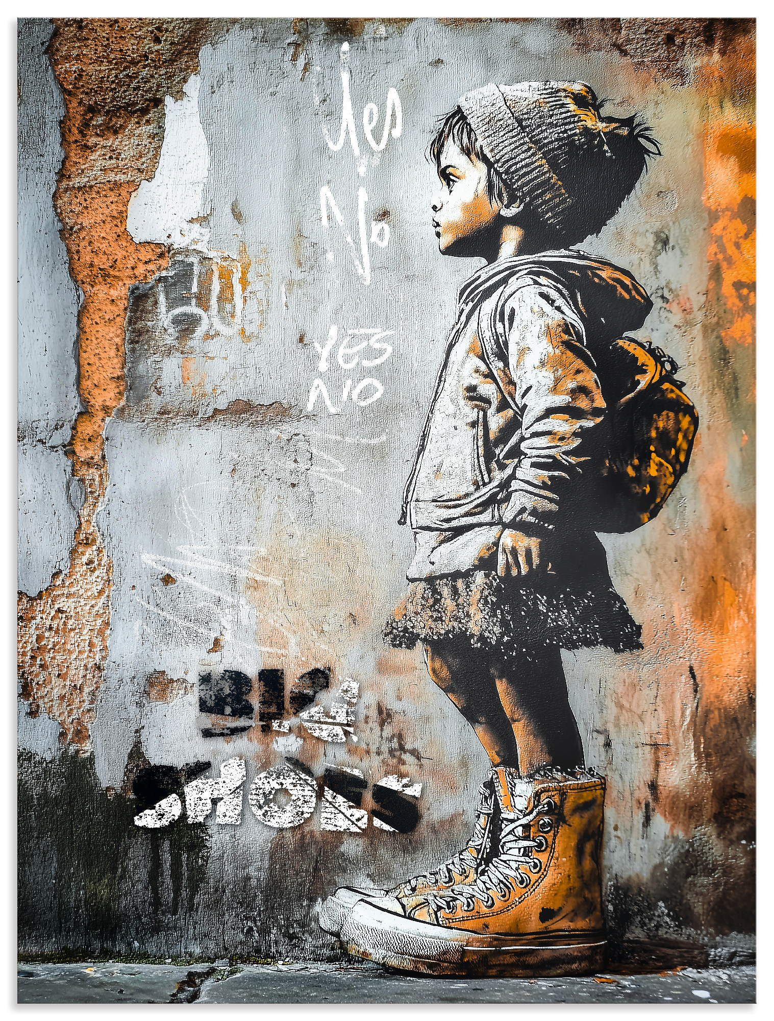 Artland Wandbild Große Schuhe, Bilder von Kindern (1 St), als Alubild, Leinwandbild, Poster, Wandaufkleber in verschied. Größen