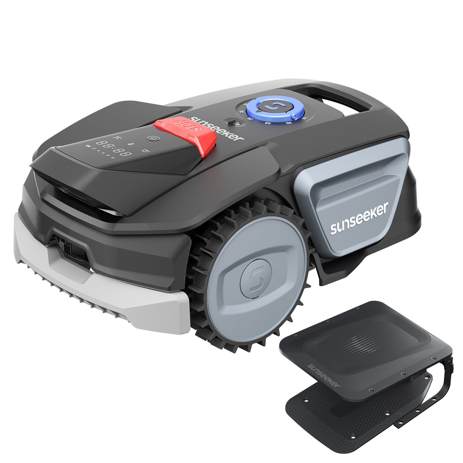 Sunseeker Rasenmähroboter V1, bis 300 m² Rasenfläche, (Packung), Ein-Klick-Mähen, Vision AI, 27% Steigung, 55 dB, App-Steuerung