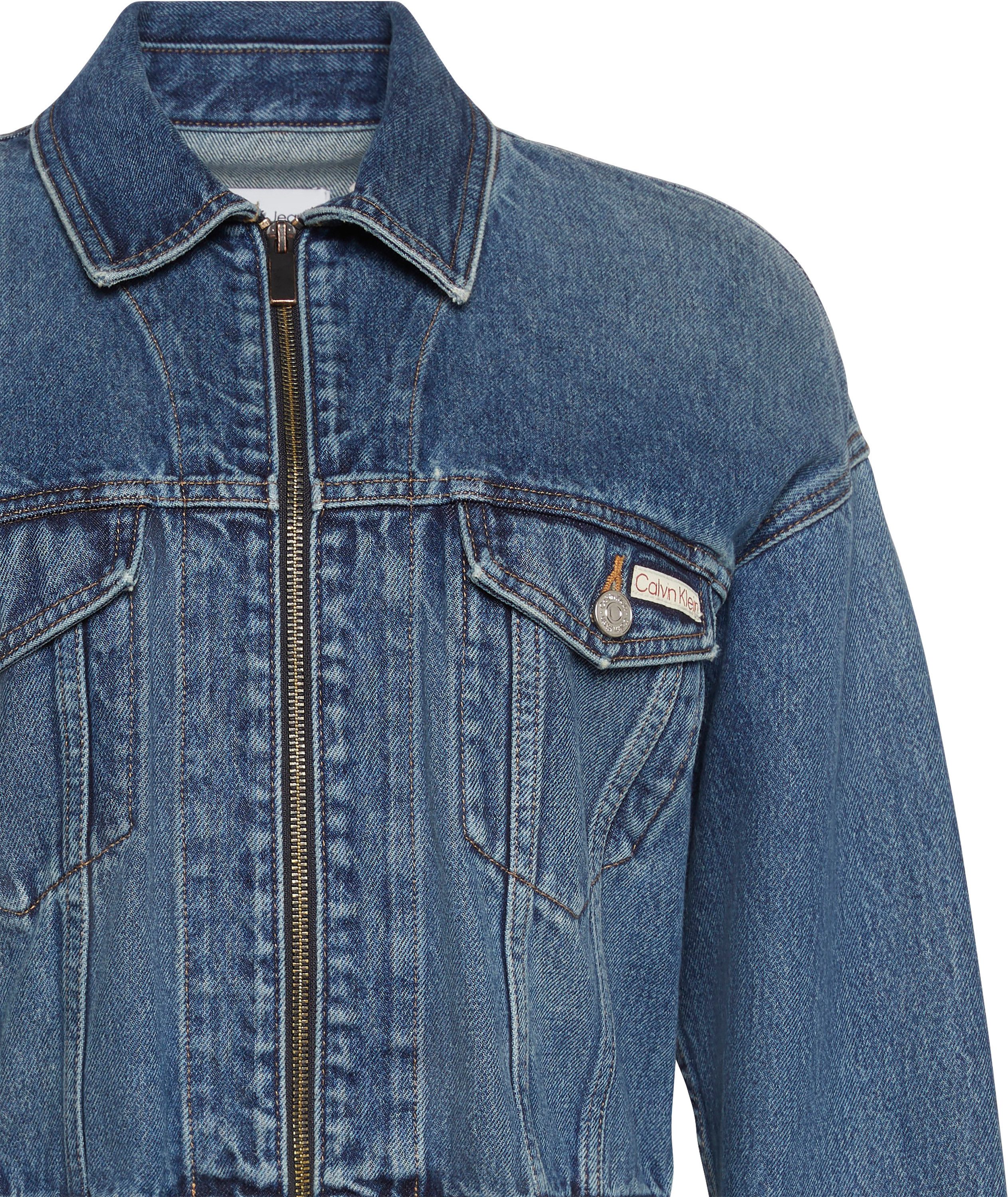 Calvin Klein Jeans Jeansjacke DENIM CROPPED JACKET Mit Rndhalsausschnitt, regular fit – Bild 5 von 5