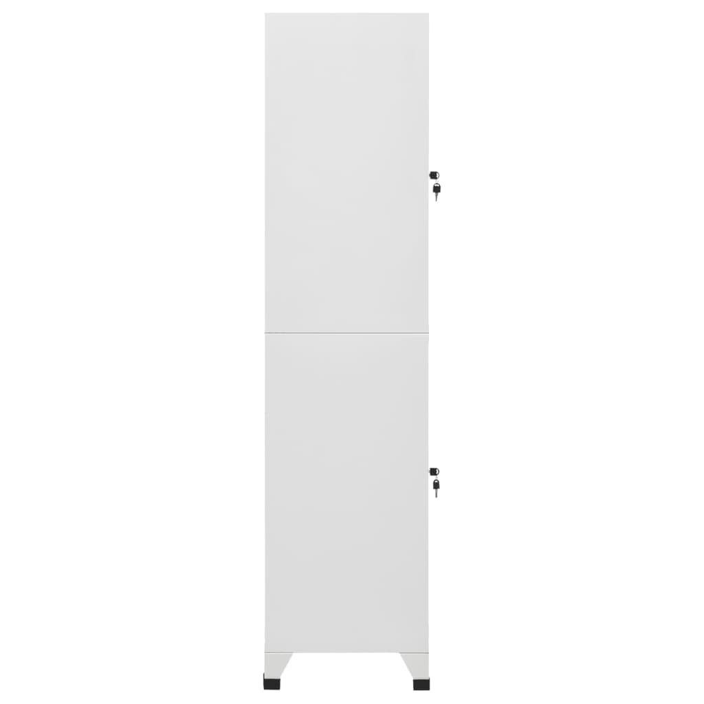 Grau cm Fächern mit Schließfachschrank vidaXL 2 38x45x180 Fächerschrank (1-St)